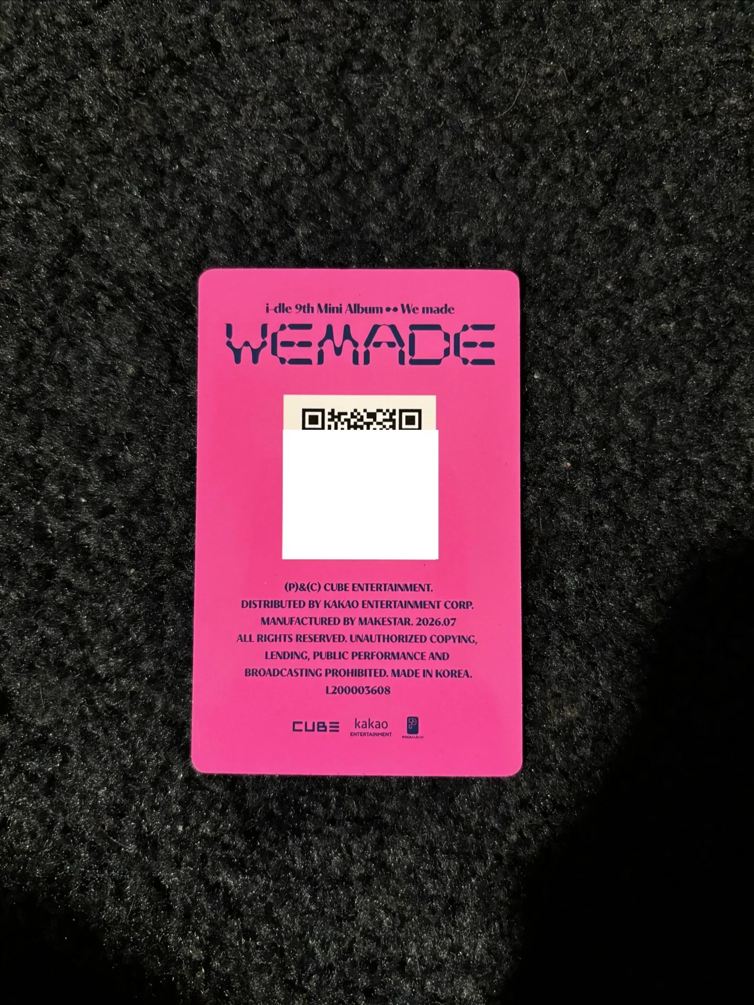 i-dle Shuhua i-dle - Shuhua - We made Album album photocard poca album qr card listing photo 2