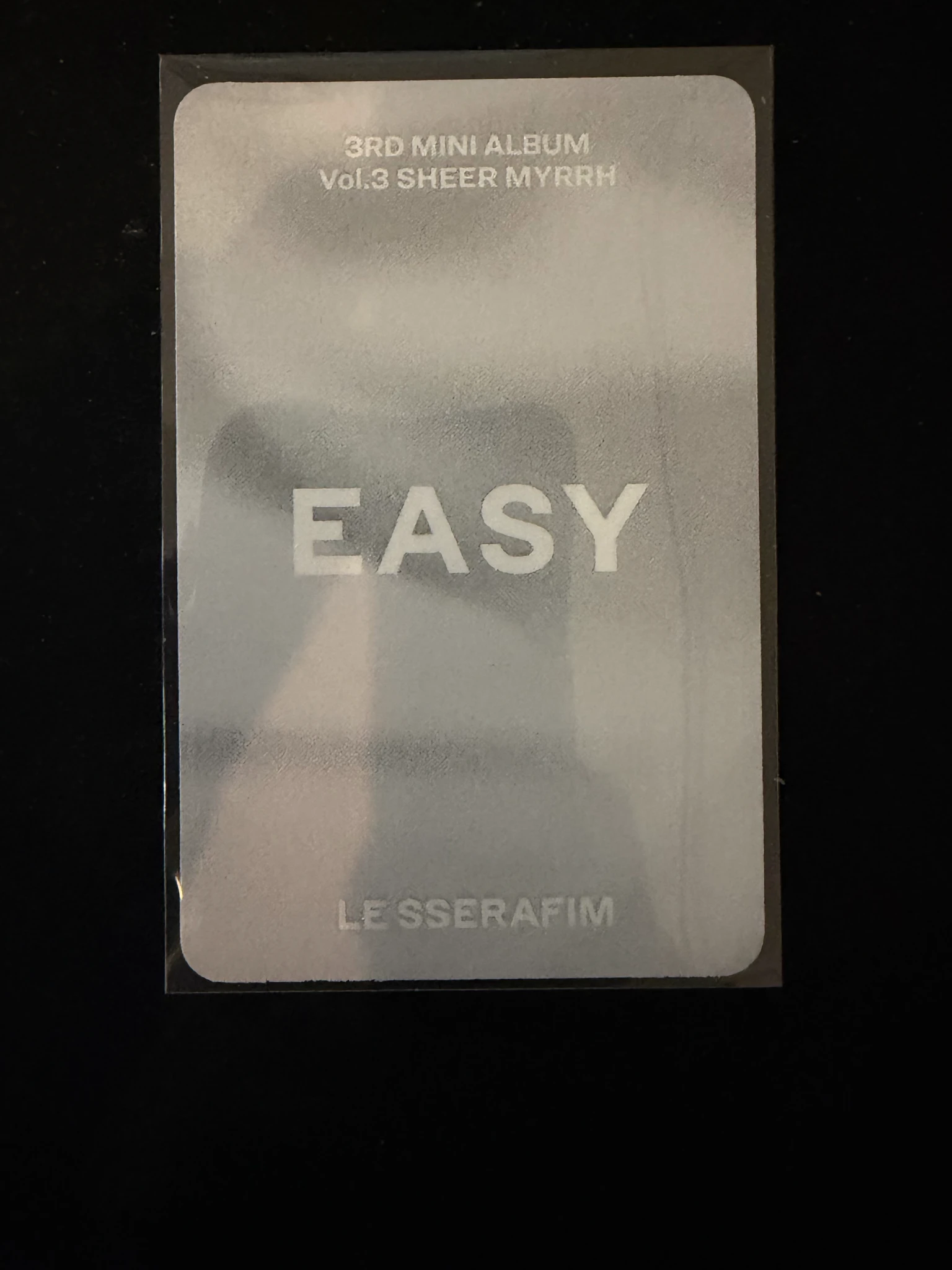 LE SSERAFIM Huh Yunjin LE SSERAFIM - Huh Yunjin - EASY Album album photocard Sheer Myrrh ver. listing photo 2