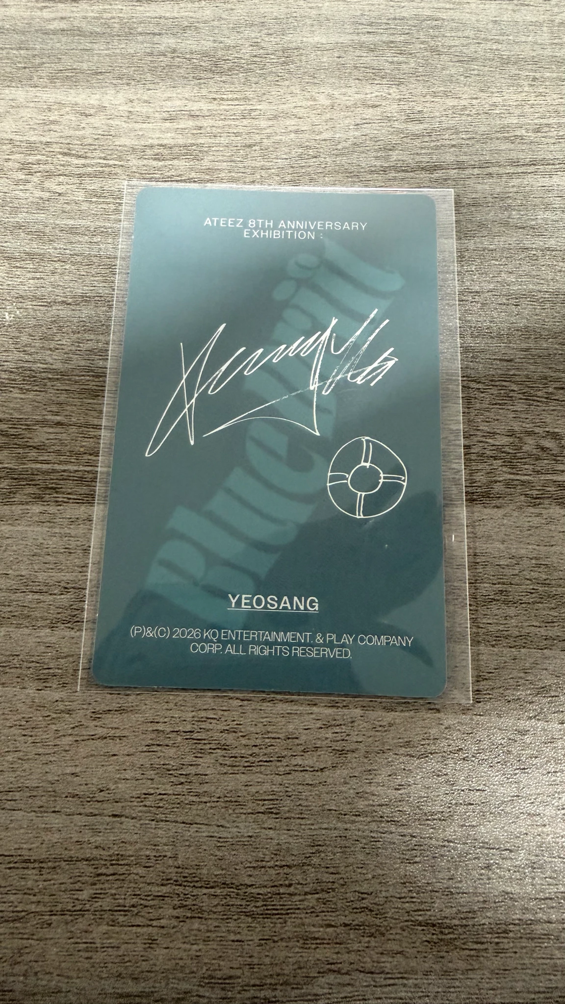 ATEEZ Yeosang ATEEZ - Yeosang - Blue Drift MD - 8th Anniversary Other exhibition trading card version 2 listing photo 2