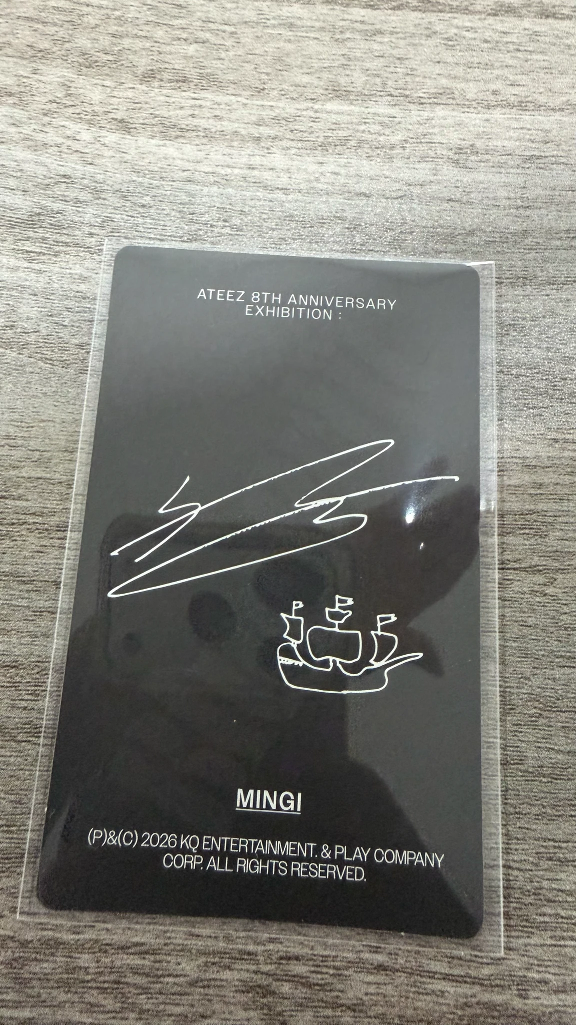 ATEEZ Mingi ATEEZ - Mingi - Blue Drift MD - 8th Anniversary Other exhibition trading card version 1 merch photocard listing photo 2