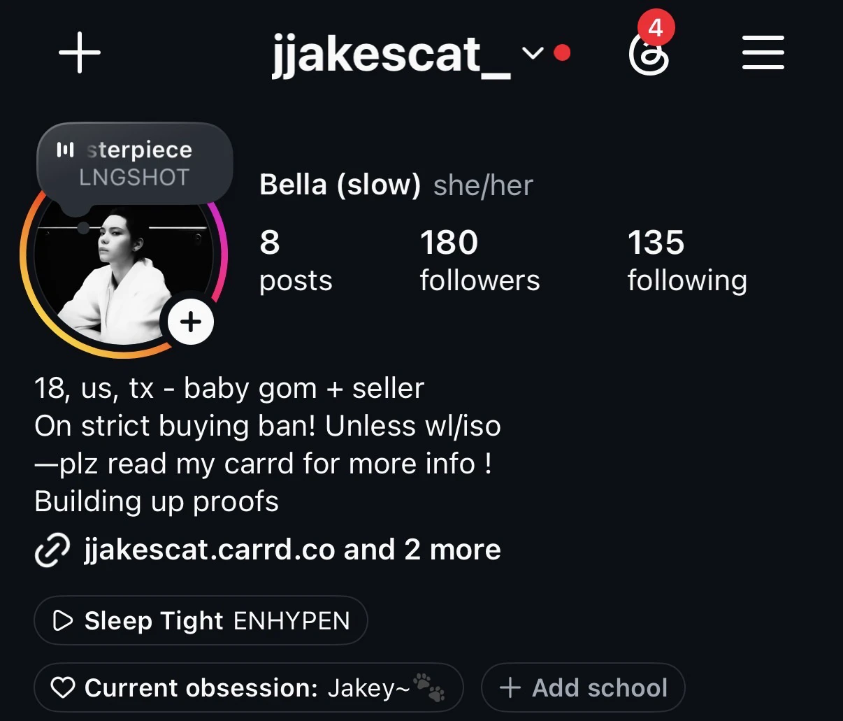 ENHYPEN Jake ENHYPEN - Jake - ROMANCE: UNTOLD Album weverse album version album photocard korean album A version listing photo 2