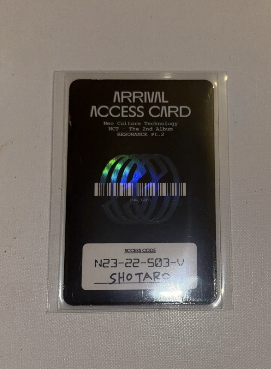 NCT Shotaro NCT - Shotaro - NCT 2020 Resonance Pt.2 Album arrival version id card album photocard holographic (hologram) listing photo 2