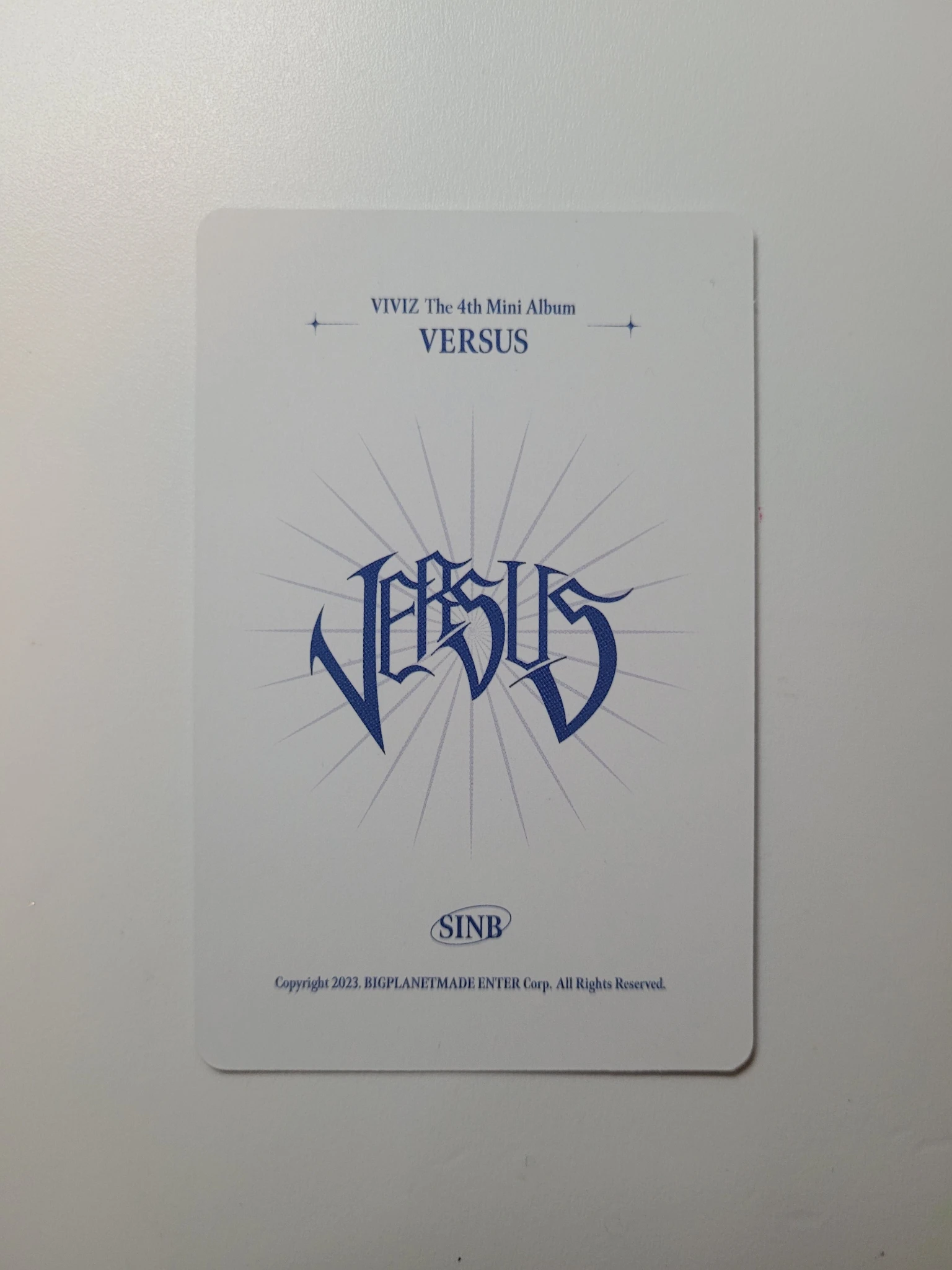 VIVIZ SinB VIVIZ - SinB - VERSUS Album album photocard plve version listing photo 2