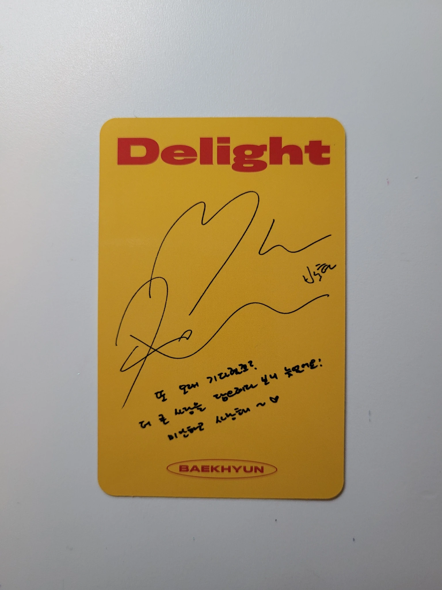 EXO Baekhyun EXO - Baekhyun - Delight Album album photocard solo album listing photo 2