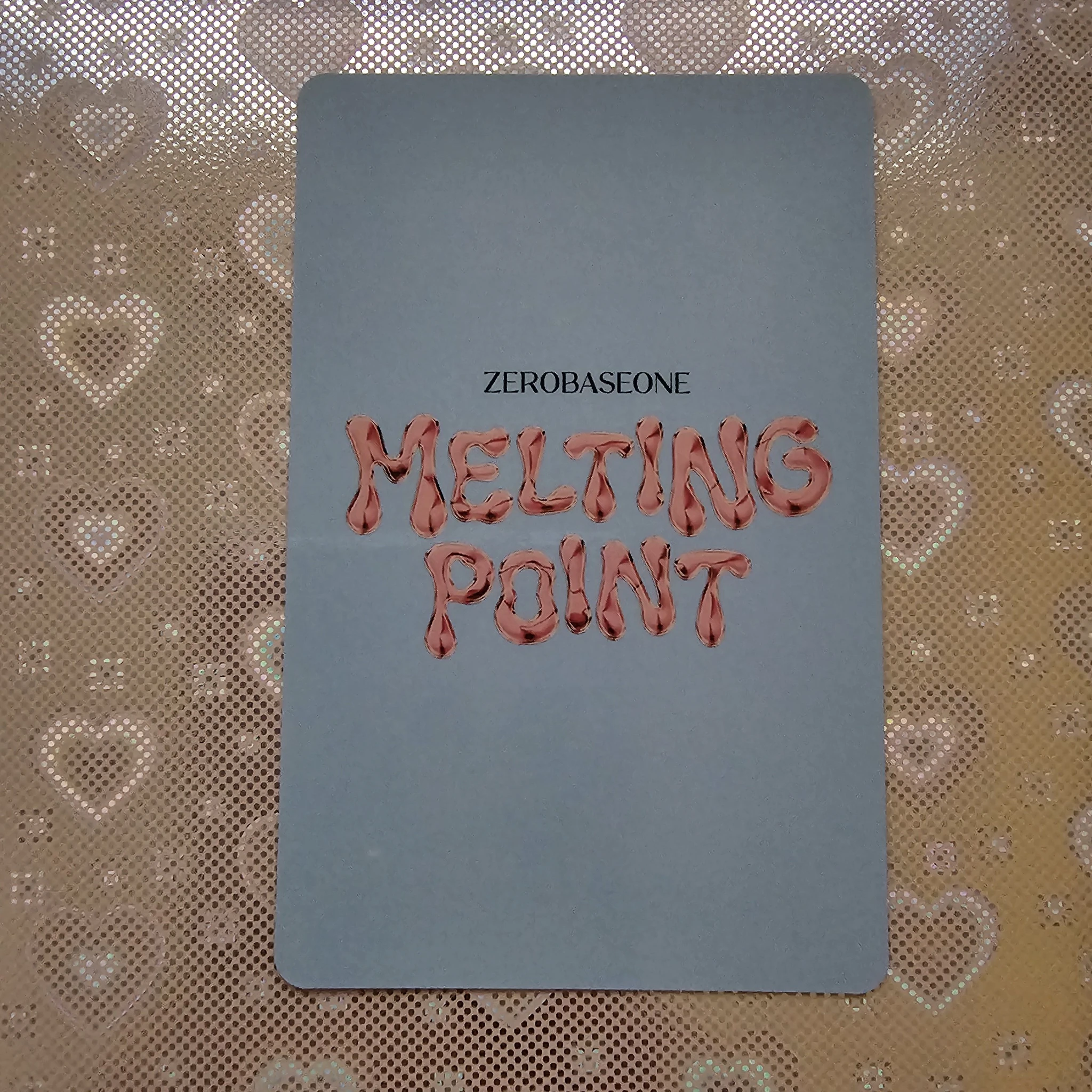 ZEROBASEONE Gunwook ZEROBASEONE - Gunwook - Melting Point Album tower records lucky draw A version listing photo 2