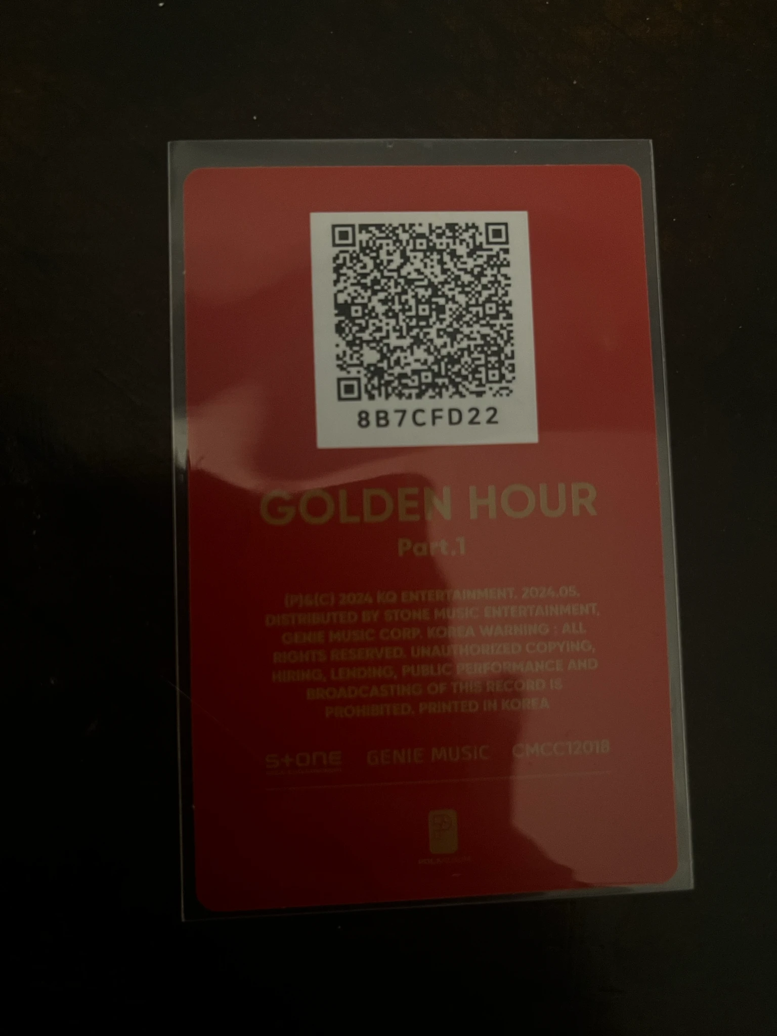 ATEEZ Jongho ATEEZ - Jongho - Golden Hour : Part.1 Album poca album qr card listing photo 2
