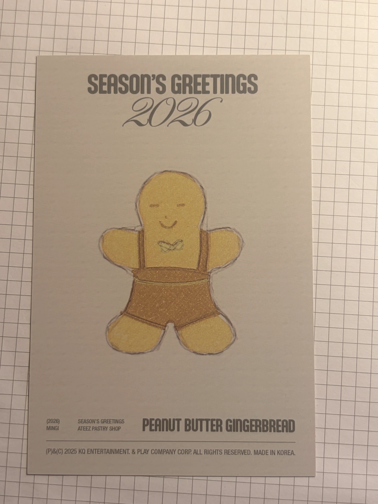 ATEEZ Mingi ATEEZ - Mingi - 2026 SEASONS GREETINGS Other postcard set listing photo 2