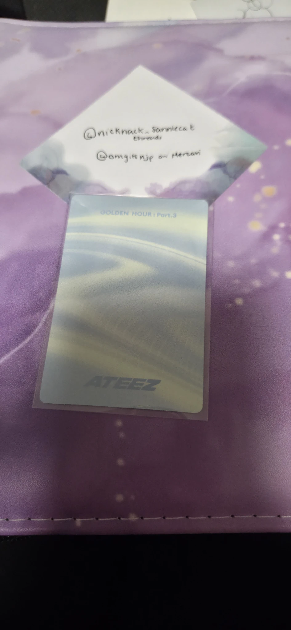 ATEEZ Mingi ATEEZ - Mingi - Golden Hour : Part.3 Album version 2 poca album album photocard listing photo 2