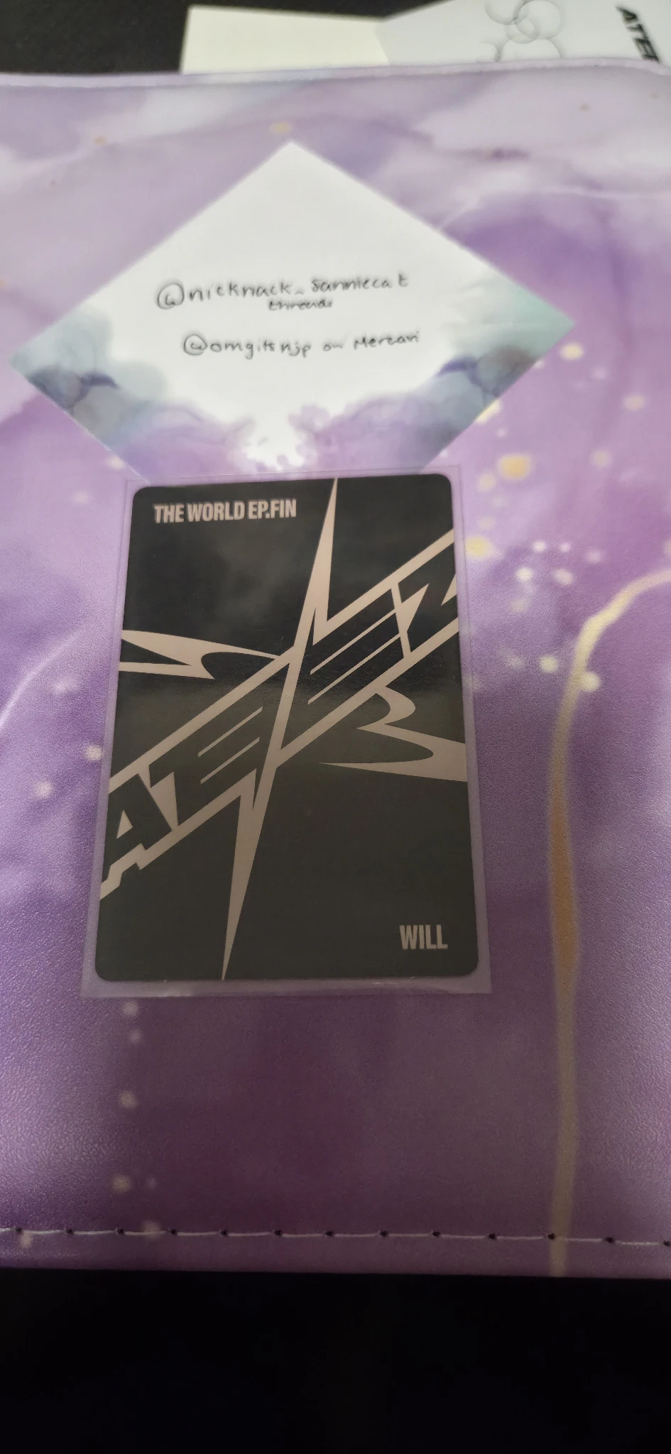 ATEEZ Wooyoung ATEEZ - Wooyoung - THE WORLD EP.FIN: WILL Album album photocard A version version 1 listing photo 2