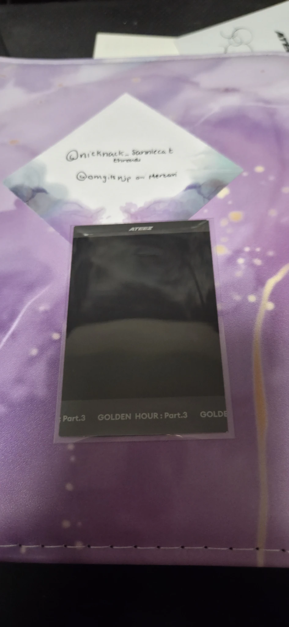 ATEEZ Wooyoung ATEEZ - Wooyoung - Golden Hour : Part.3 Album poca album polaroid  listing photo 2