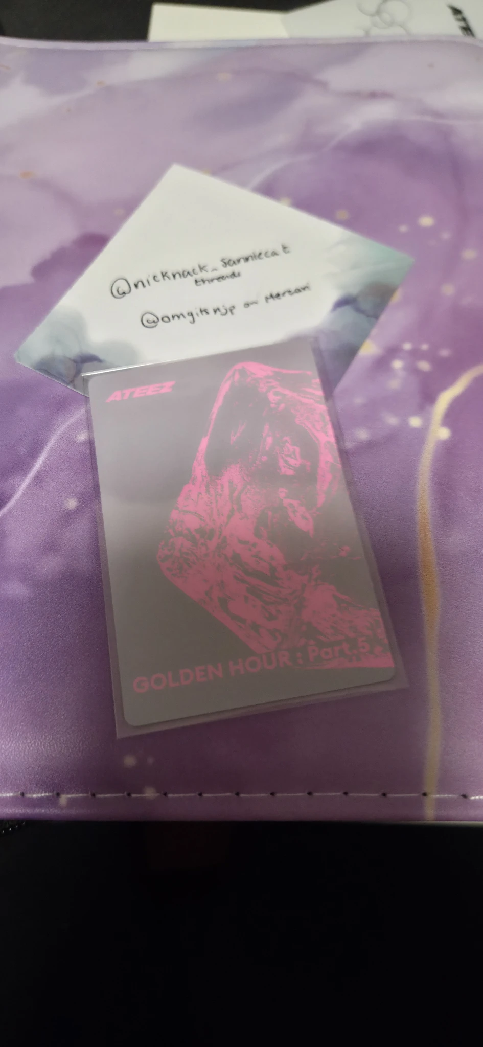 ATEEZ Wooyoung ATEEZ - Wooyoung - GOLDEN HOUR : Part.5 Album album photocard diary version poca album listing photo 2