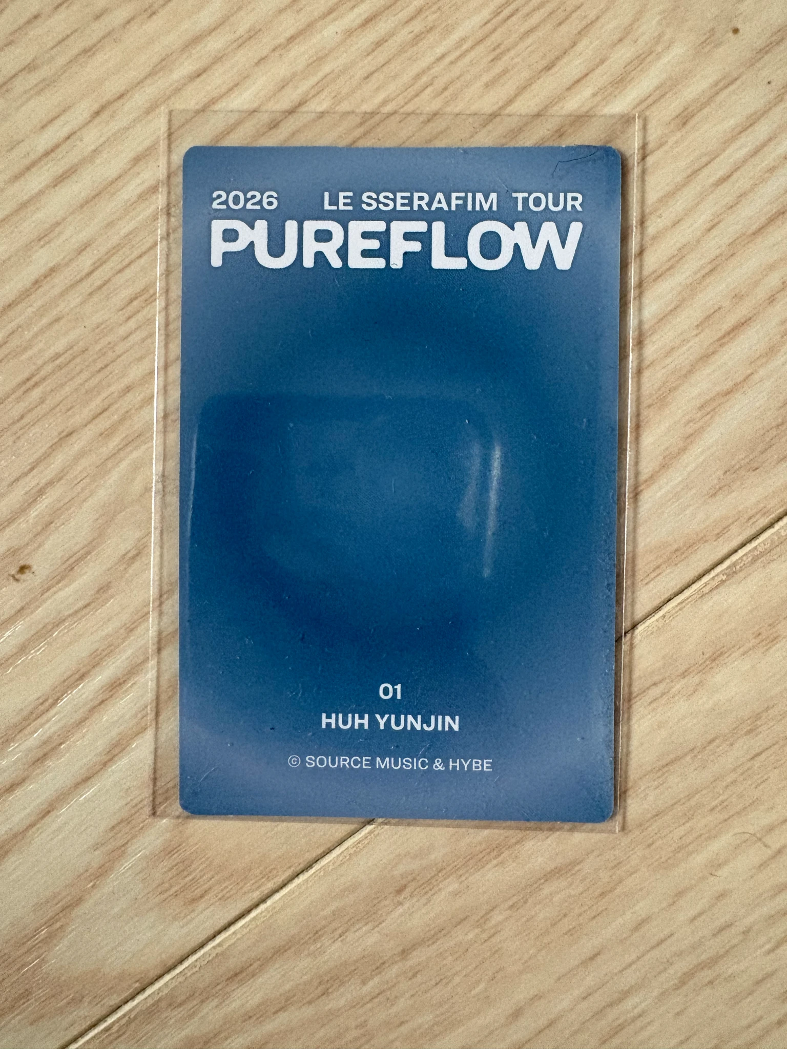 LE SSERAFIM Huh Yunjin LE SSERAFIM - Huh Yunjin - Pureflow Tour (2026) Event merch photocard trading card listing photo 2