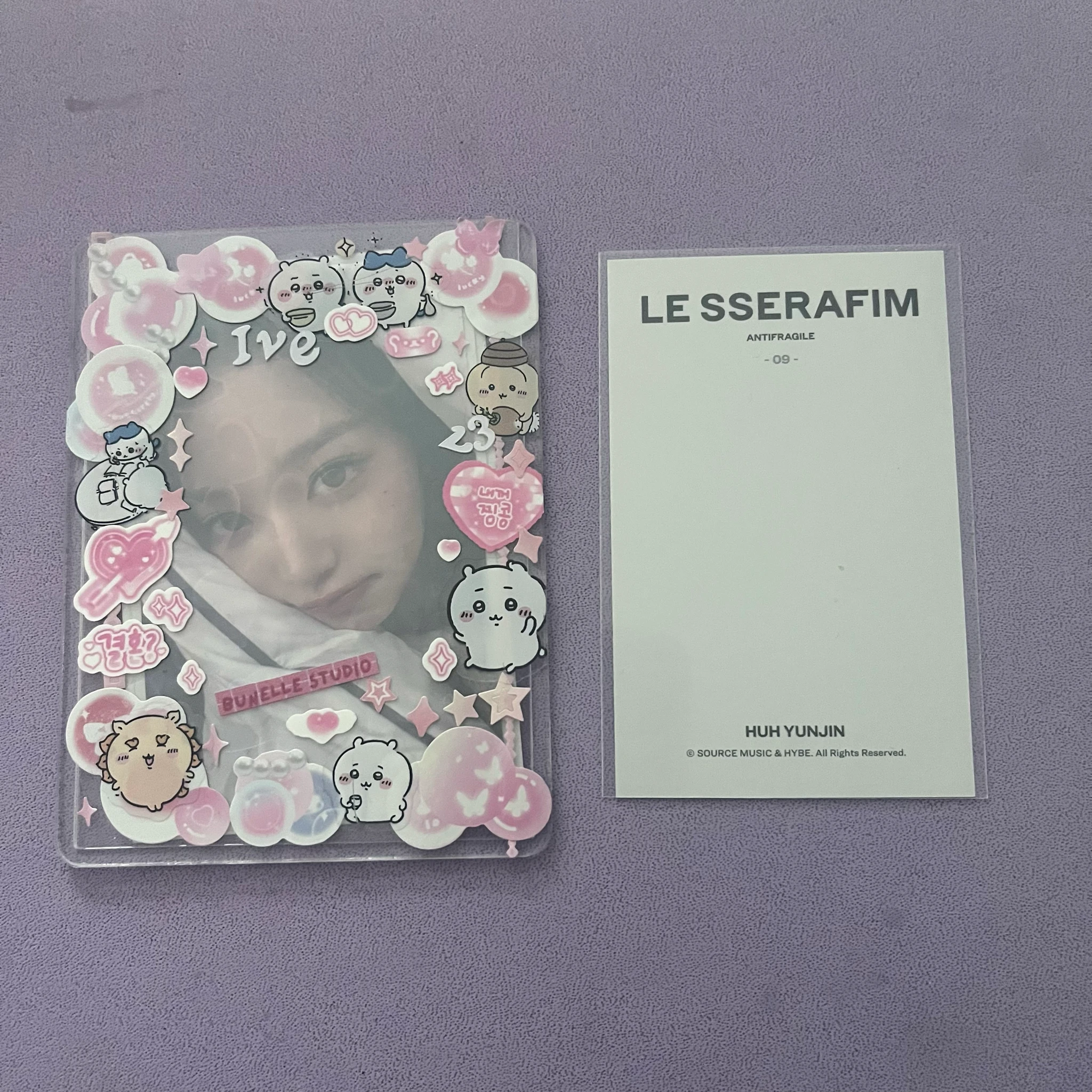 LE SSERAFIM Huh Yunjin LE SSERAFIM - Huh Yunjin - ANTIFRAGILE Album merch photocard trading card polaroid listing photo 2