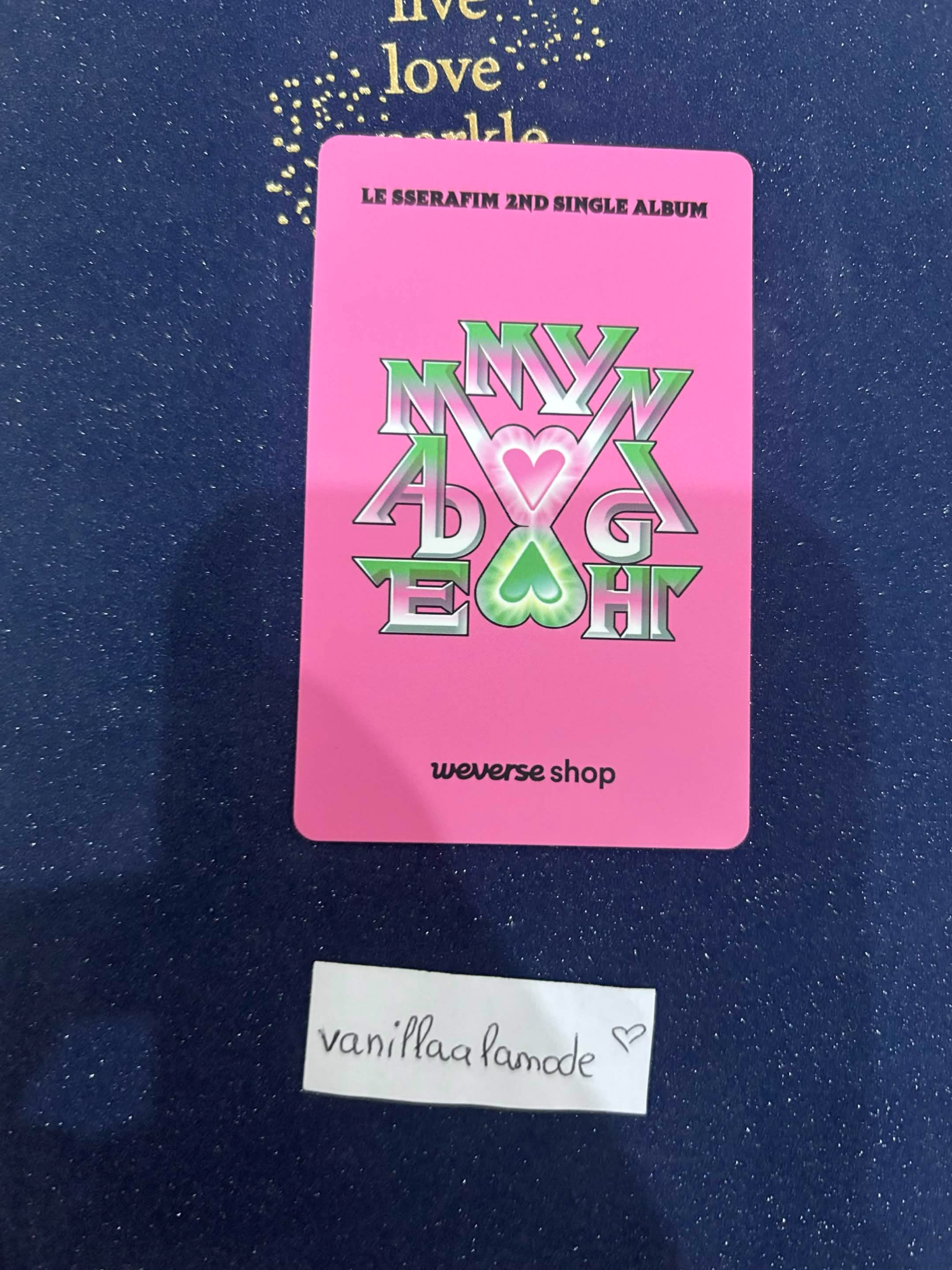 LE SSERAFIM Huh Yunjin LE SSERAFIM - Huh Yunjin - Made My Night Album pob (pre-order benefit) weverse global shop (wvg) chemical night version listing photo 2