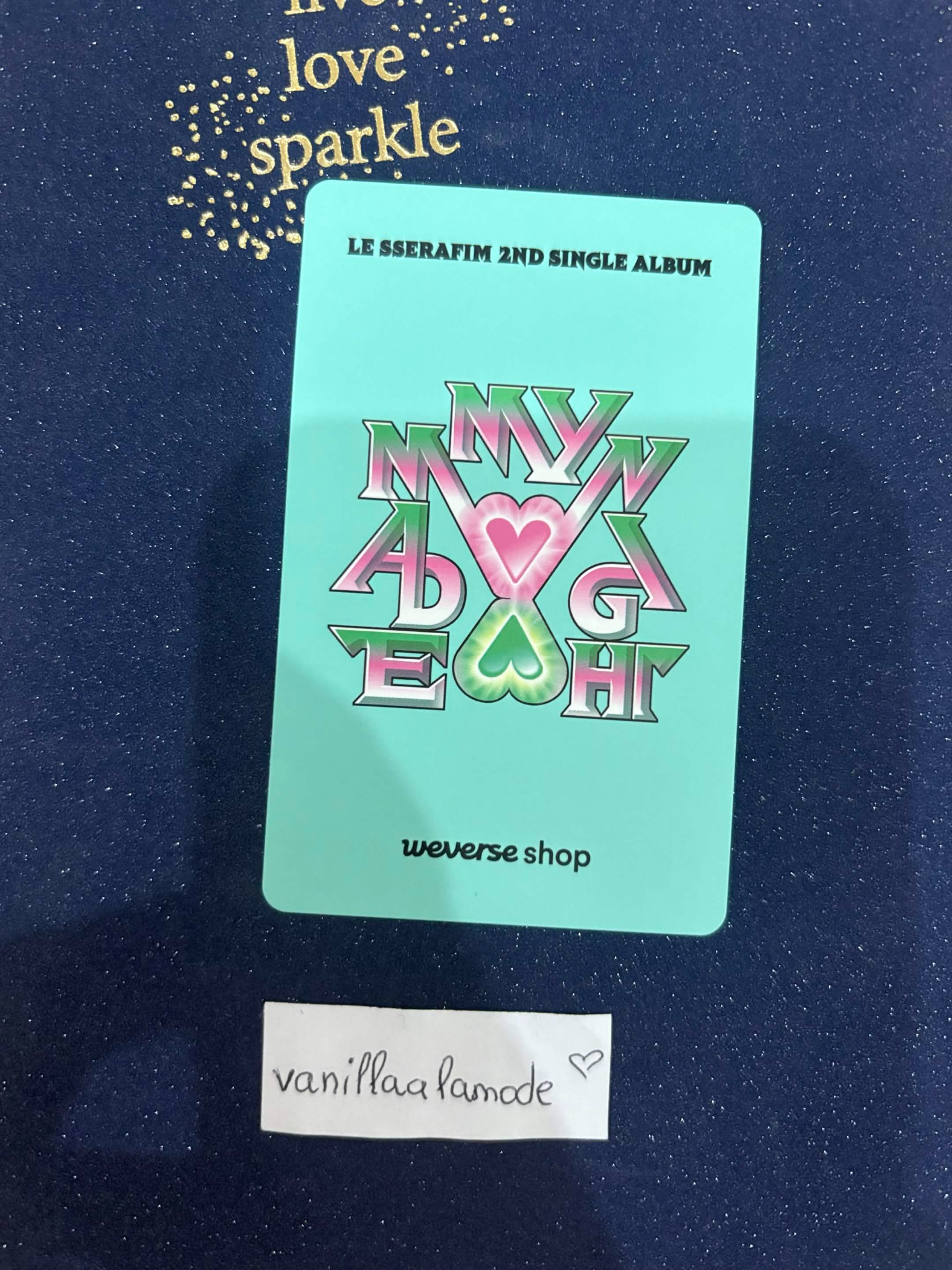 LE SSERAFIM Huh Yunjin LE SSERAFIM - Huh Yunjin - Made My Night Album weverse global shop (wvg) pob (pre-order benefit) compact version listing photo 2