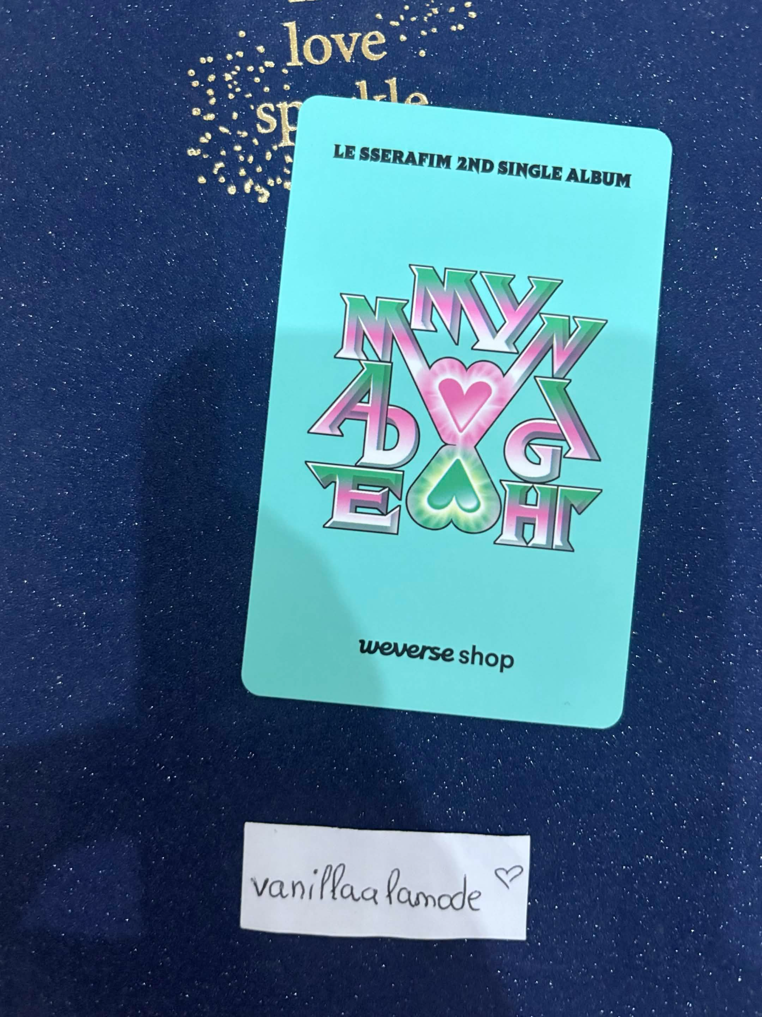 LE SSERAFIM Kim Chaewon LE SSERAFIM - Kim Chaewon - Made My Night Album pob (pre-order benefit) weverse global shop (wvg) compact version listing photo 2