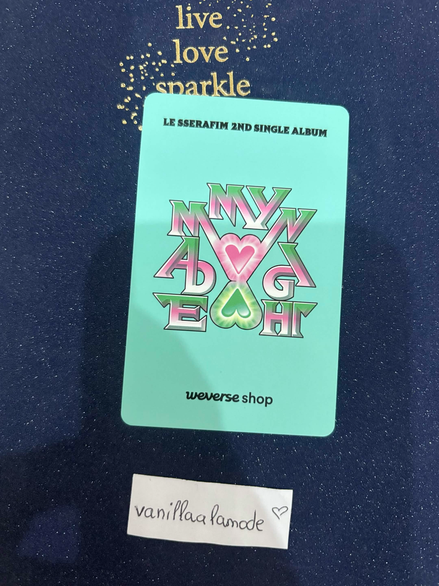 LE SSERAFIM Hong Eunchae LE SSERAFIM - Hong Eunchae - Made My Night Album weverse global shop (wvg) pob (pre-order benefit) compact version listing photo 2