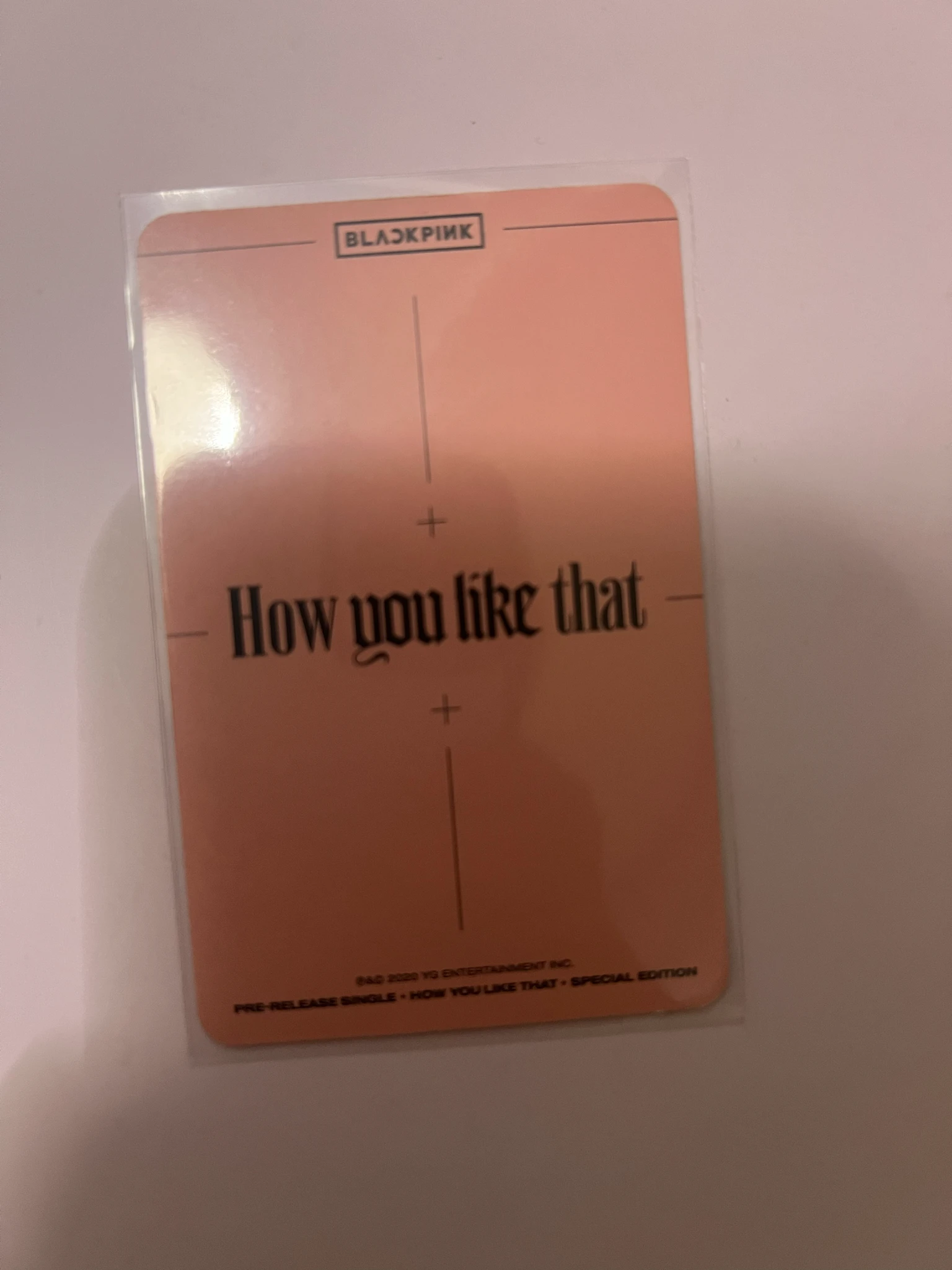 BLACKPINK Jennie BLACKPINK - Jennie - How You Like That (Special Edition) Album album photocard pink back listing photo 2