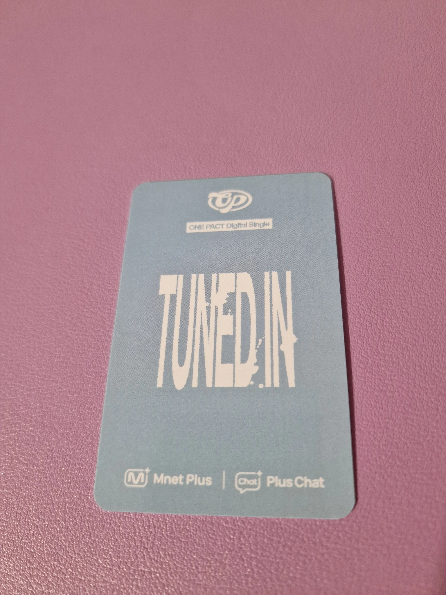 ONE PACT TAG ONE PACT - TAG - TUNED IN Album pob (pre-order benefit) mnet plus chat listing photo 2