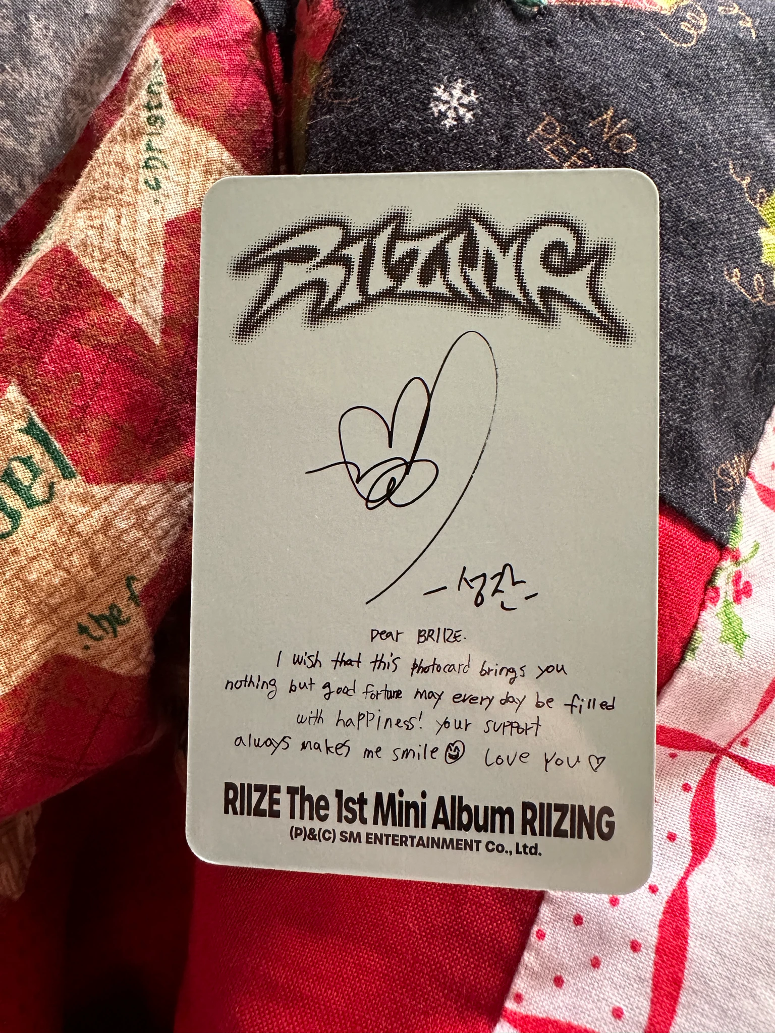RIIZE Sungchan RIIZE - Sungchan - Riizing Album album photocard korean album listing photo 2