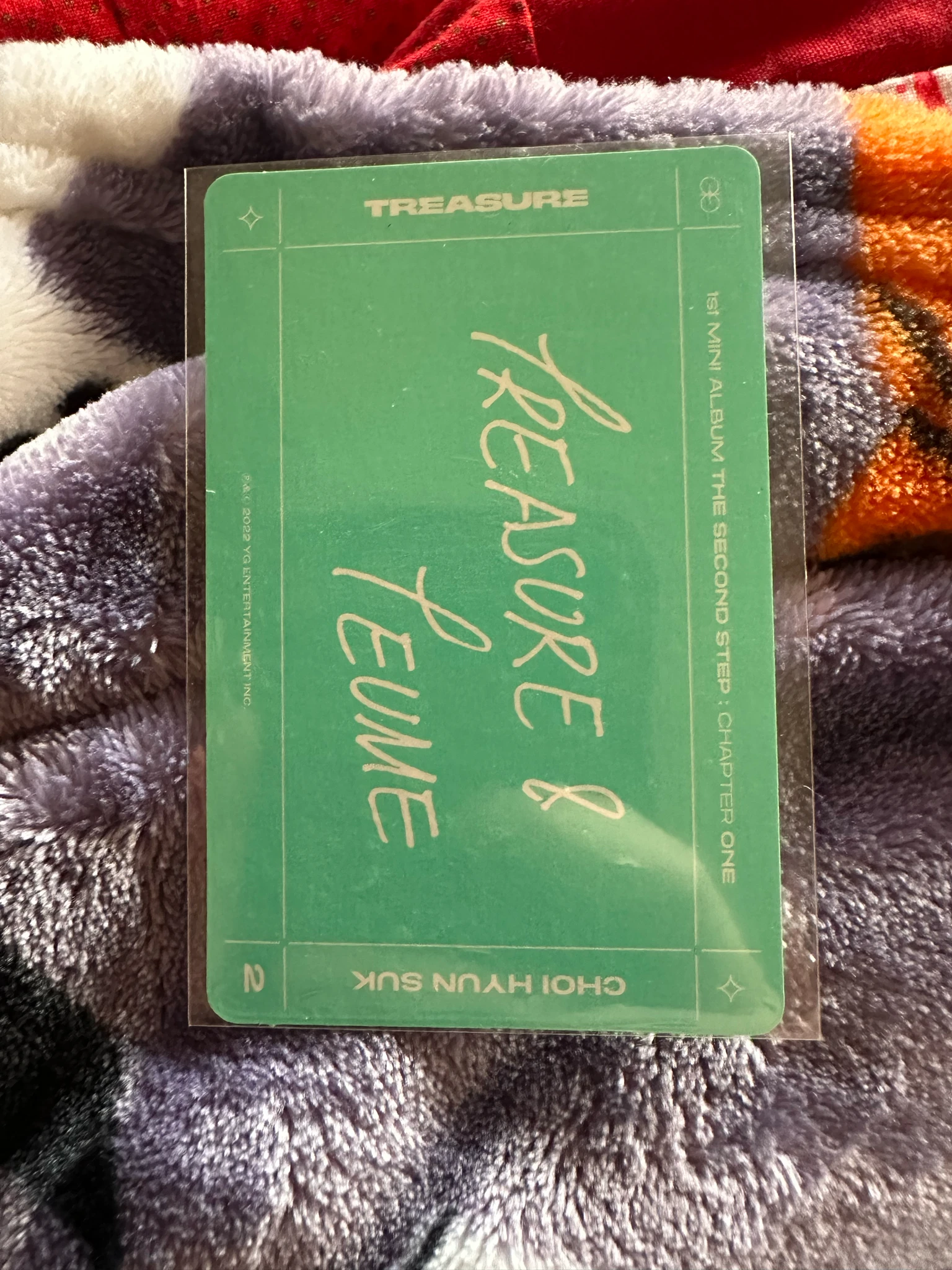 TREASURE Choi Hyunsuk TREASURE - Choi Hyunsuk - THE SECOND STEP : CHAPTER ONE Album album photocard green version selfie listing photo 2