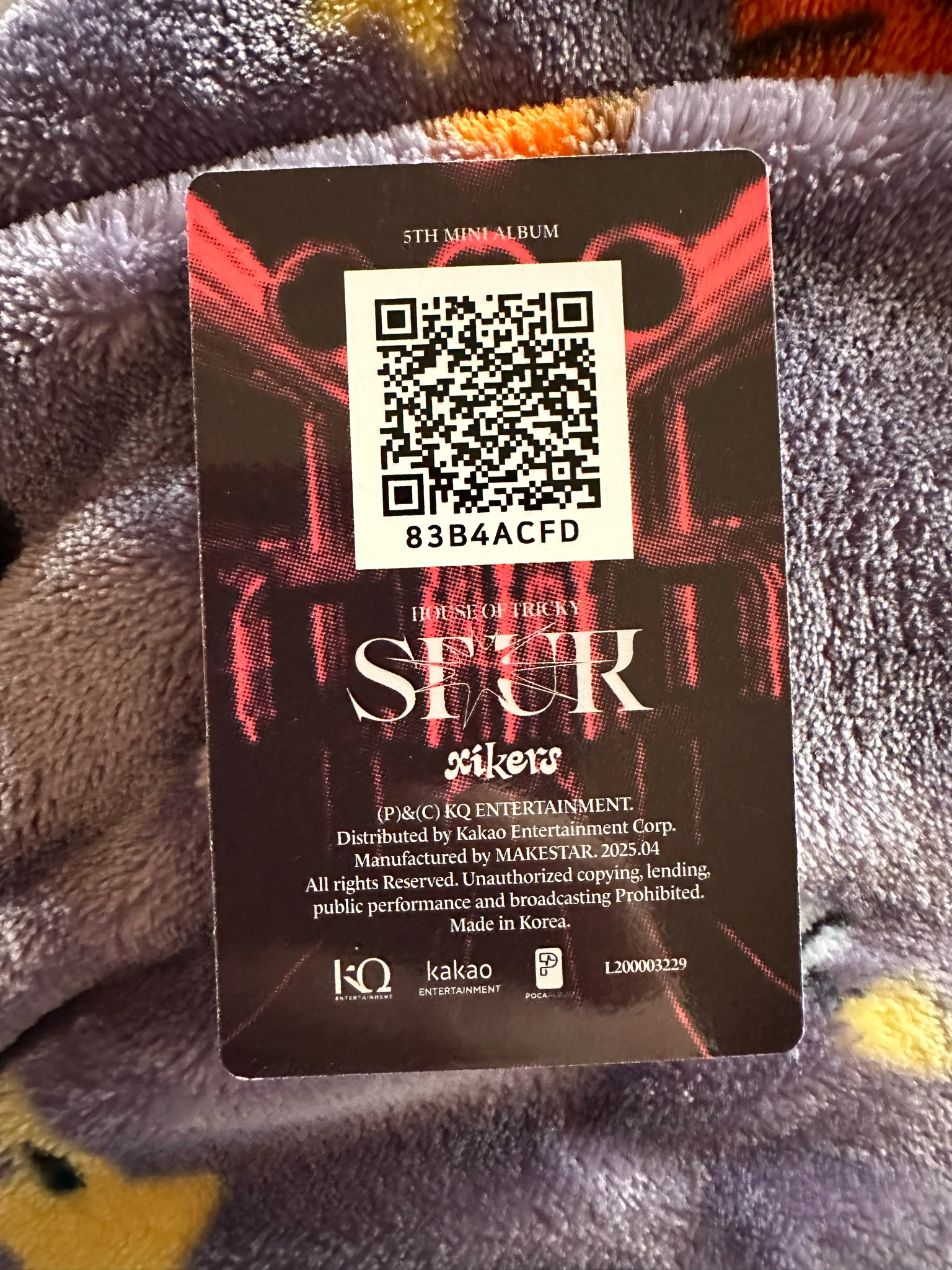 xikers Yujun Xikers - Yujun - HOUSE OF TRICKY : SPUR Album album photocard poca album qr card listing photo 2