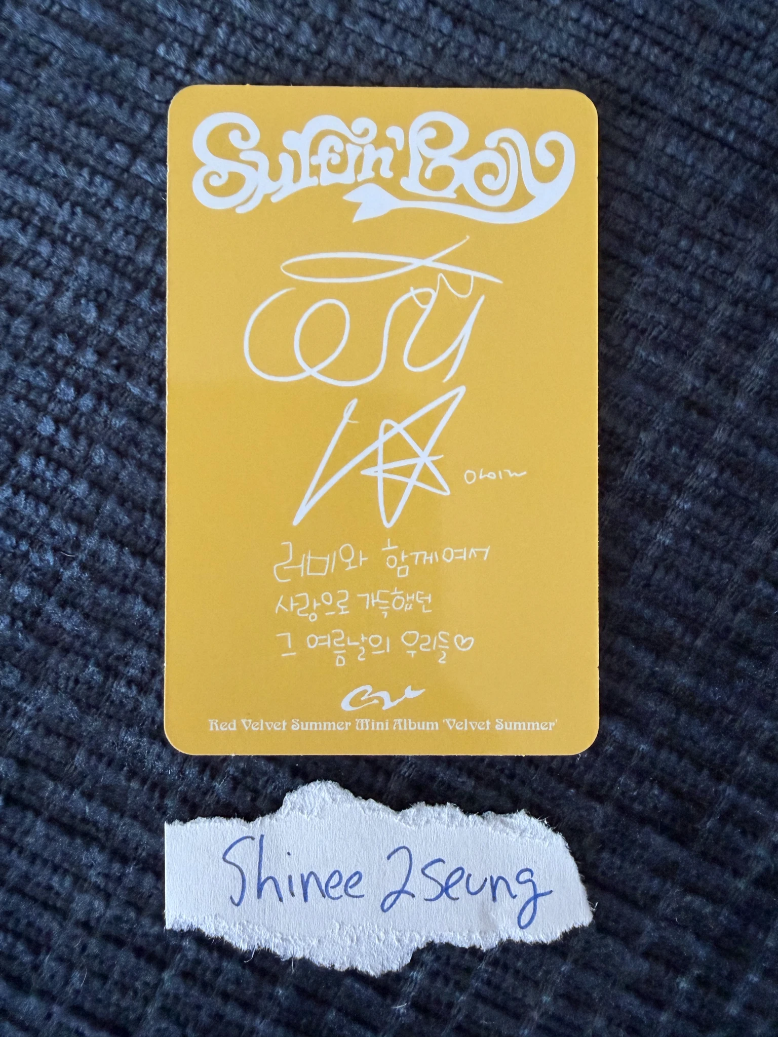 Red Velvet Irene Red Velvet - Irene - Velvet Summer Album album photocard listing photo 2