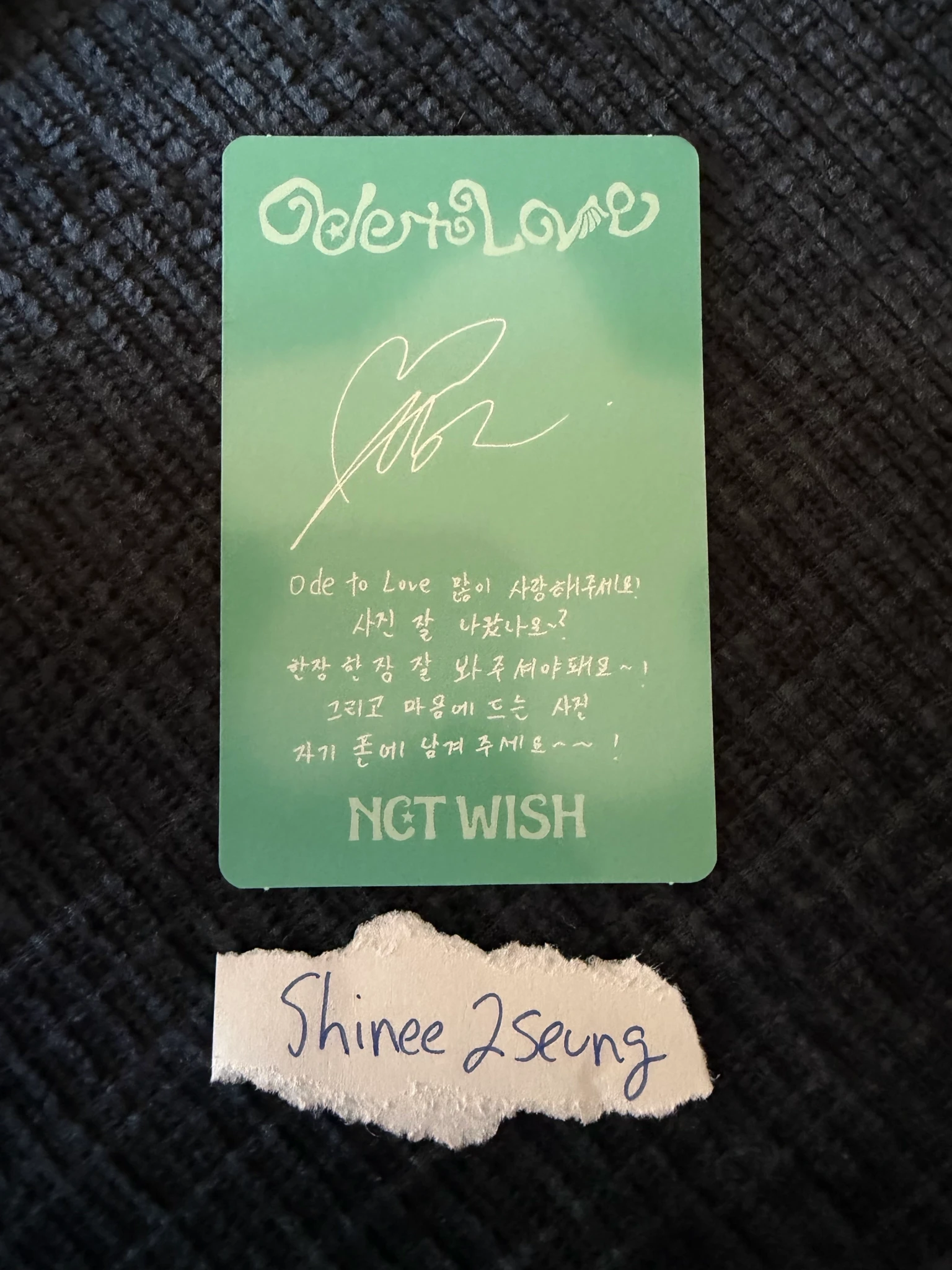 NCT WISH Yushi NCT WISH - Yushi - Ode to Love Album jewel case version member version album photocard listing photo 2