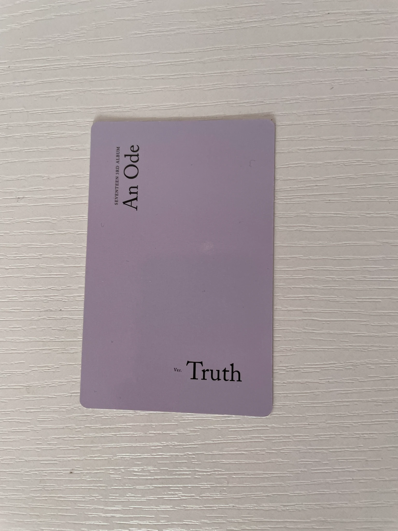 SEVENTEEN Jun SEVENTEEN - Jun - An Ode Album truth version listing photo 2