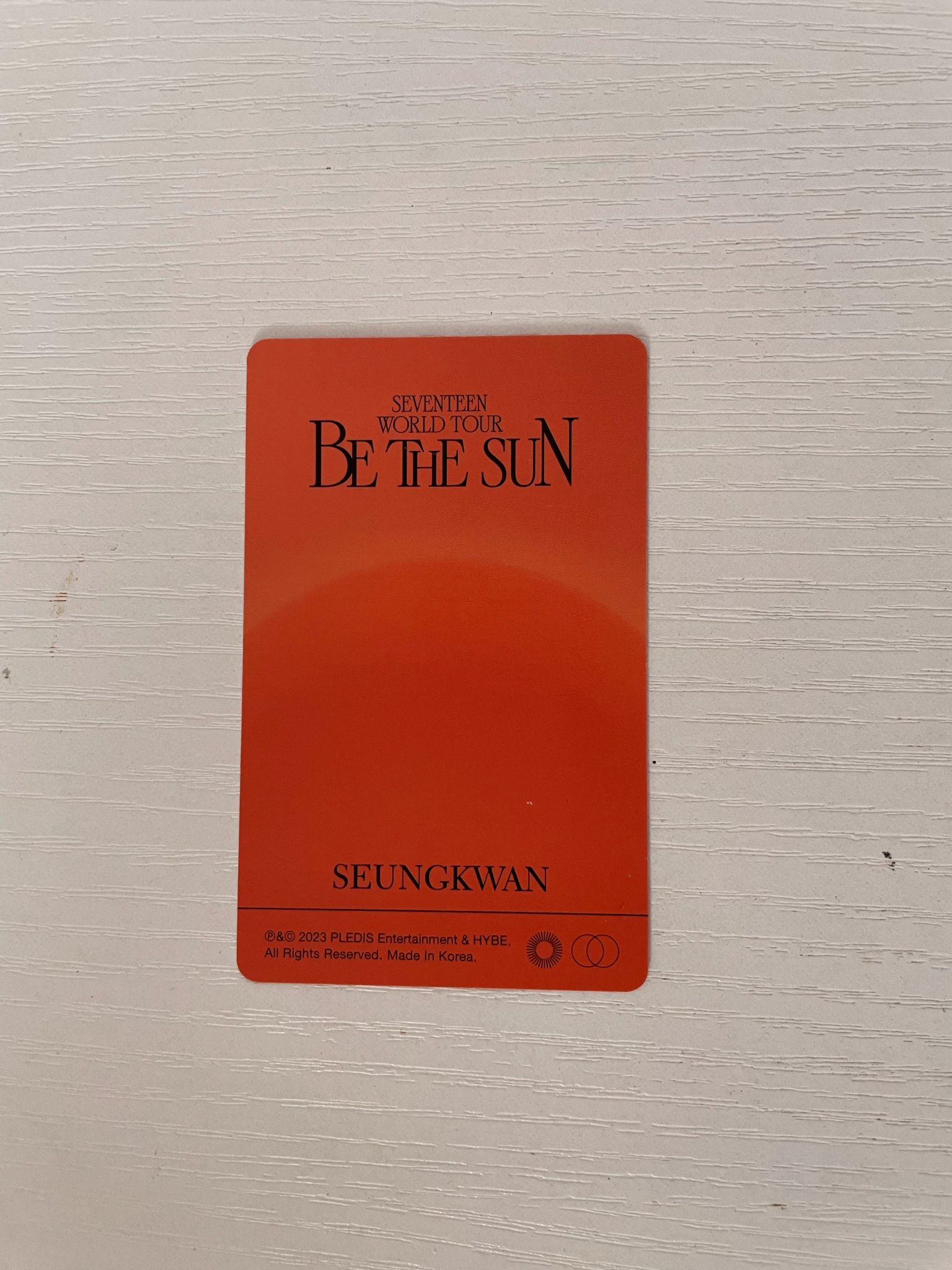 SEVENTEEN Seungkwan SEVENTEEN - Seungkwan - [BE THE SUN] WORLD TOUR Event dvd version listing photo 2