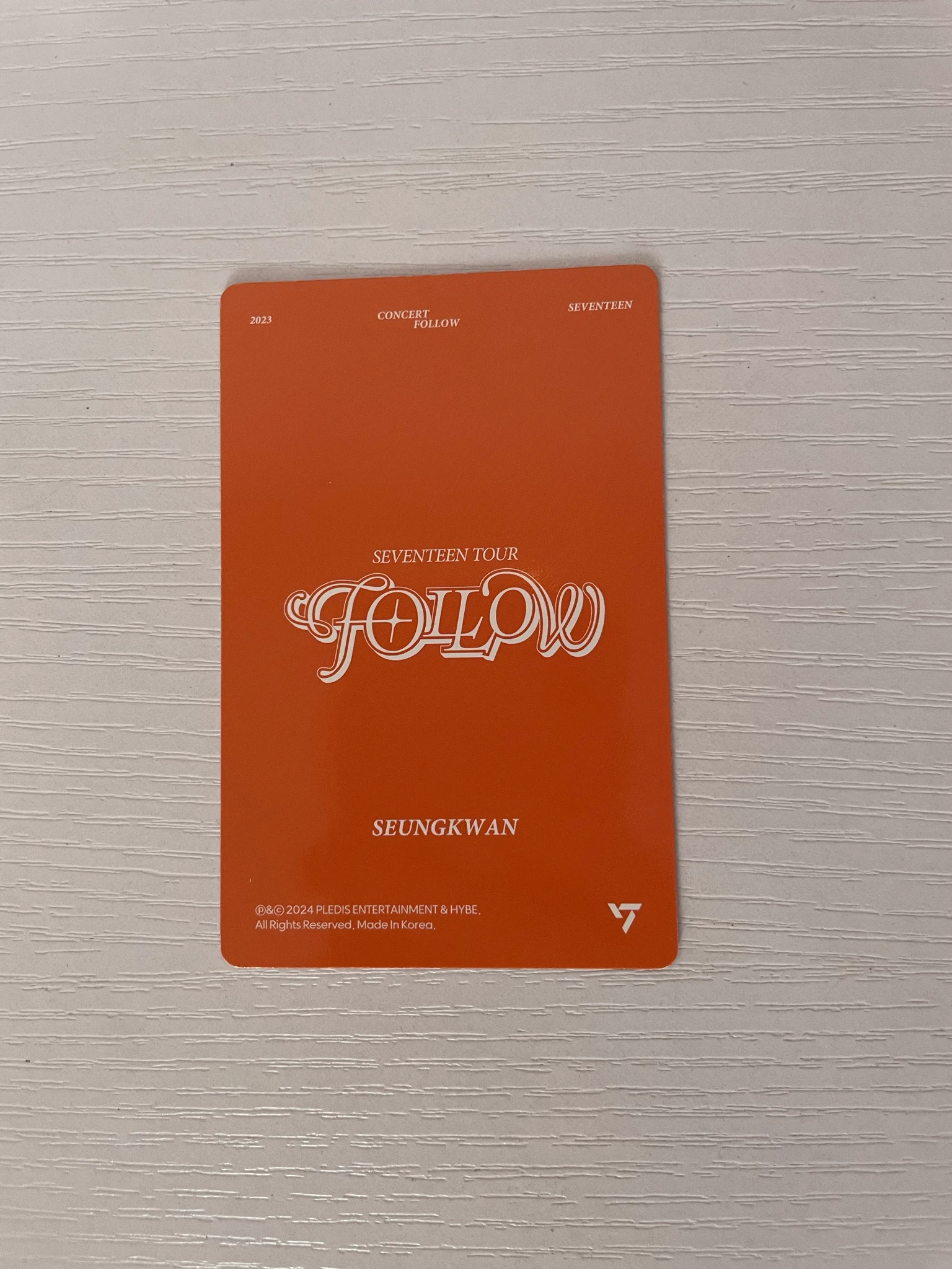 SEVENTEEN Seungkwan SEVENTEEN - Seungkwan - [Follow] Tour Event seoul digicode version listing photo 2