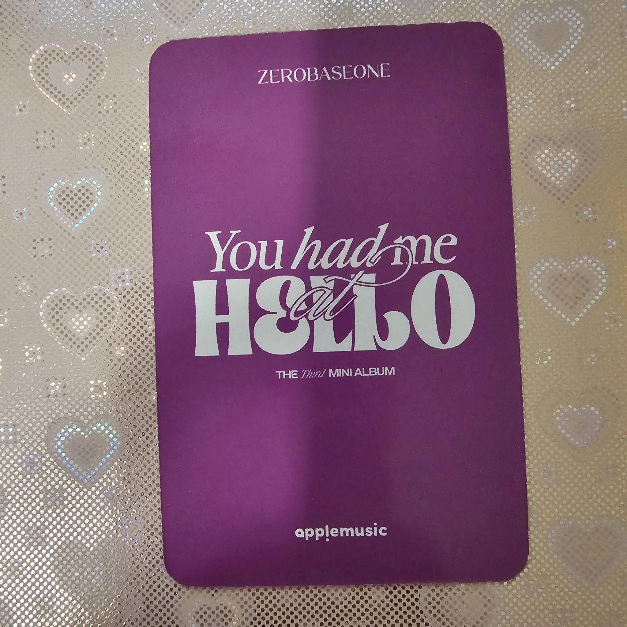 ZEROBASEONE Matthew ZEROBASEONE - Matthew - You Had Me at Hello Album apple music lucky draw (LD) digipack version listing photo 2