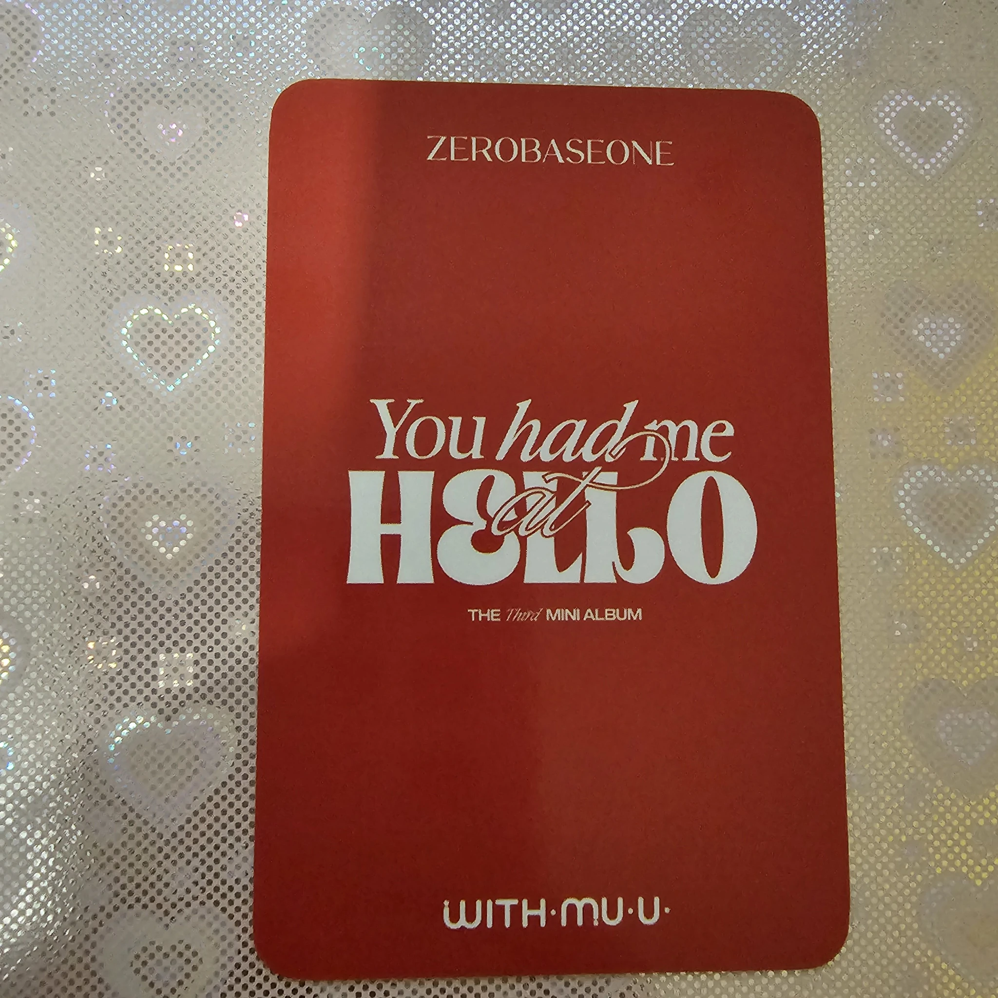 ZEROBASEONE Hanbin ZEROBASEONE - Hanbin - You had me at HELLO Album withmuu lucky draw digipack version listing photo 2
