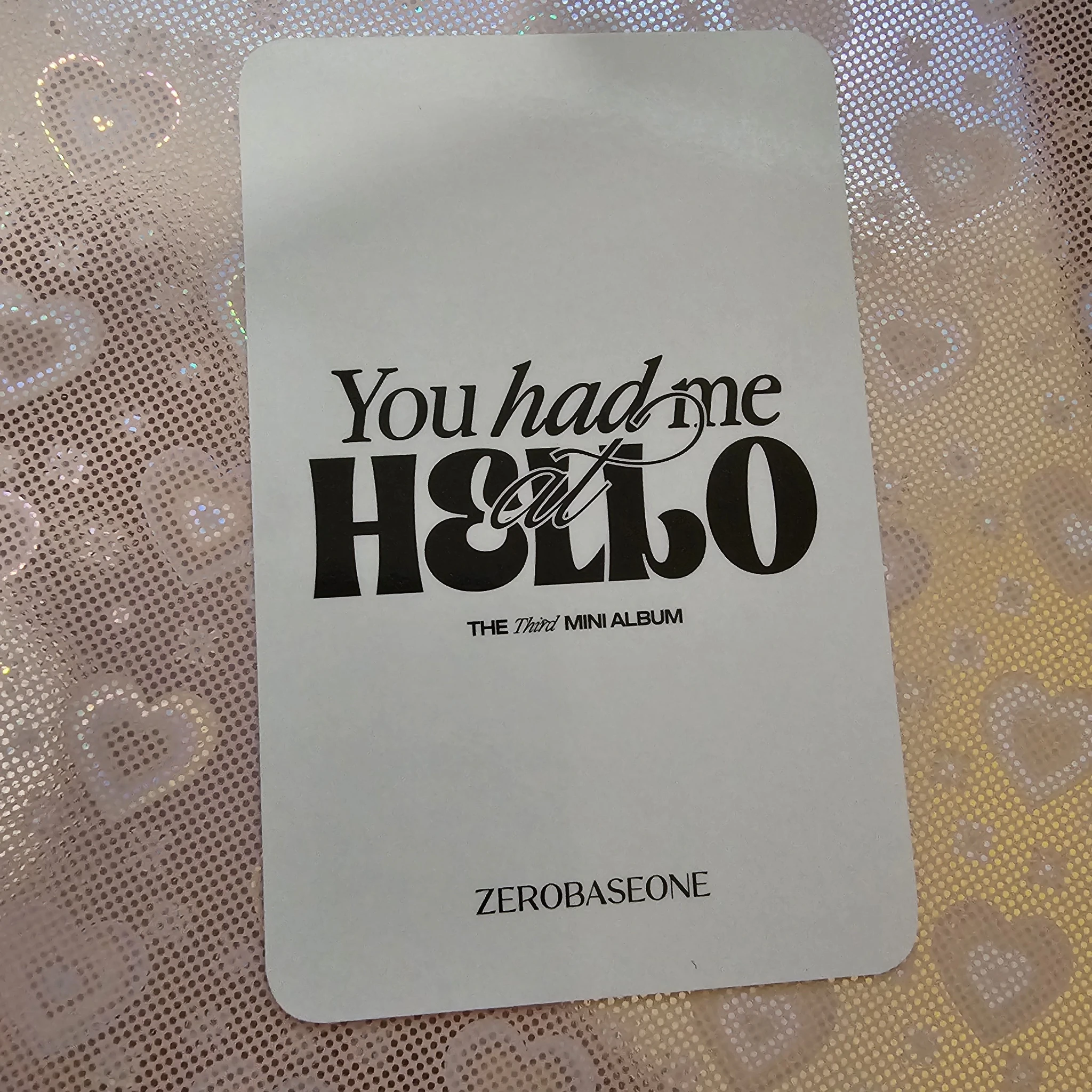 ZEROBASEONE Gunwook ZEROBASEONE - Gunwook - You had me at HELLO Album lucky draw ktown4u zerose version listing photo 2