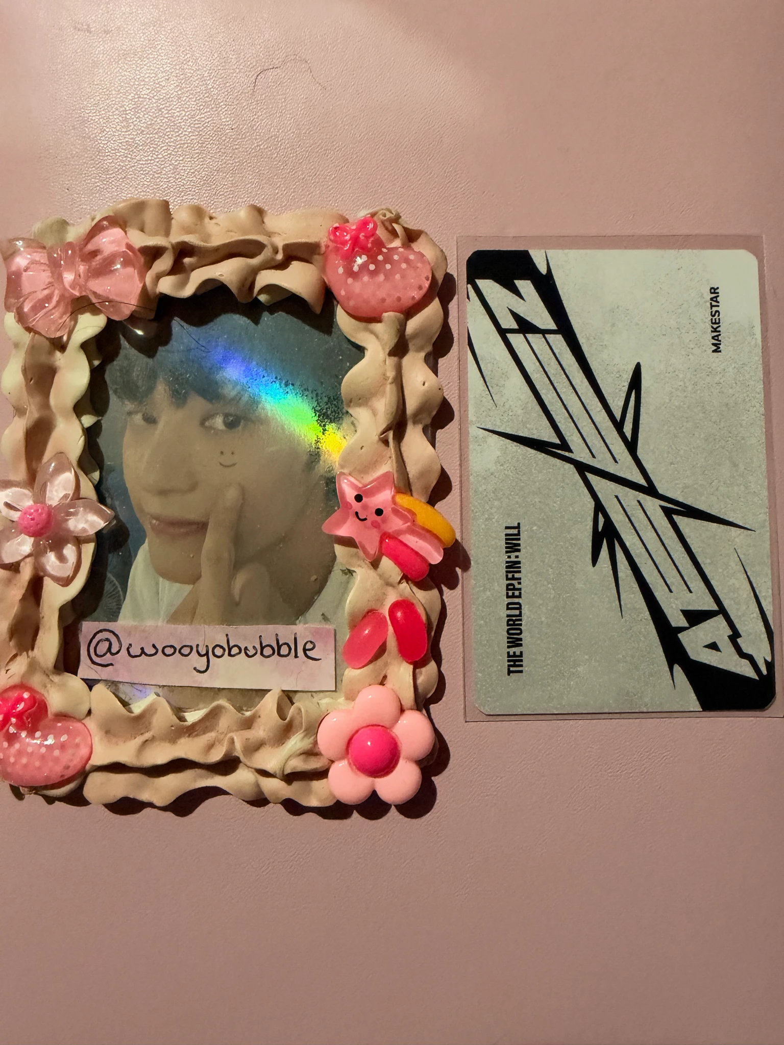 ATEEZ Wooyoung ATEEZ - Wooyoung - THE WORLD EP.FIN: WILL Album makestar lucky draw light back listing photo 2