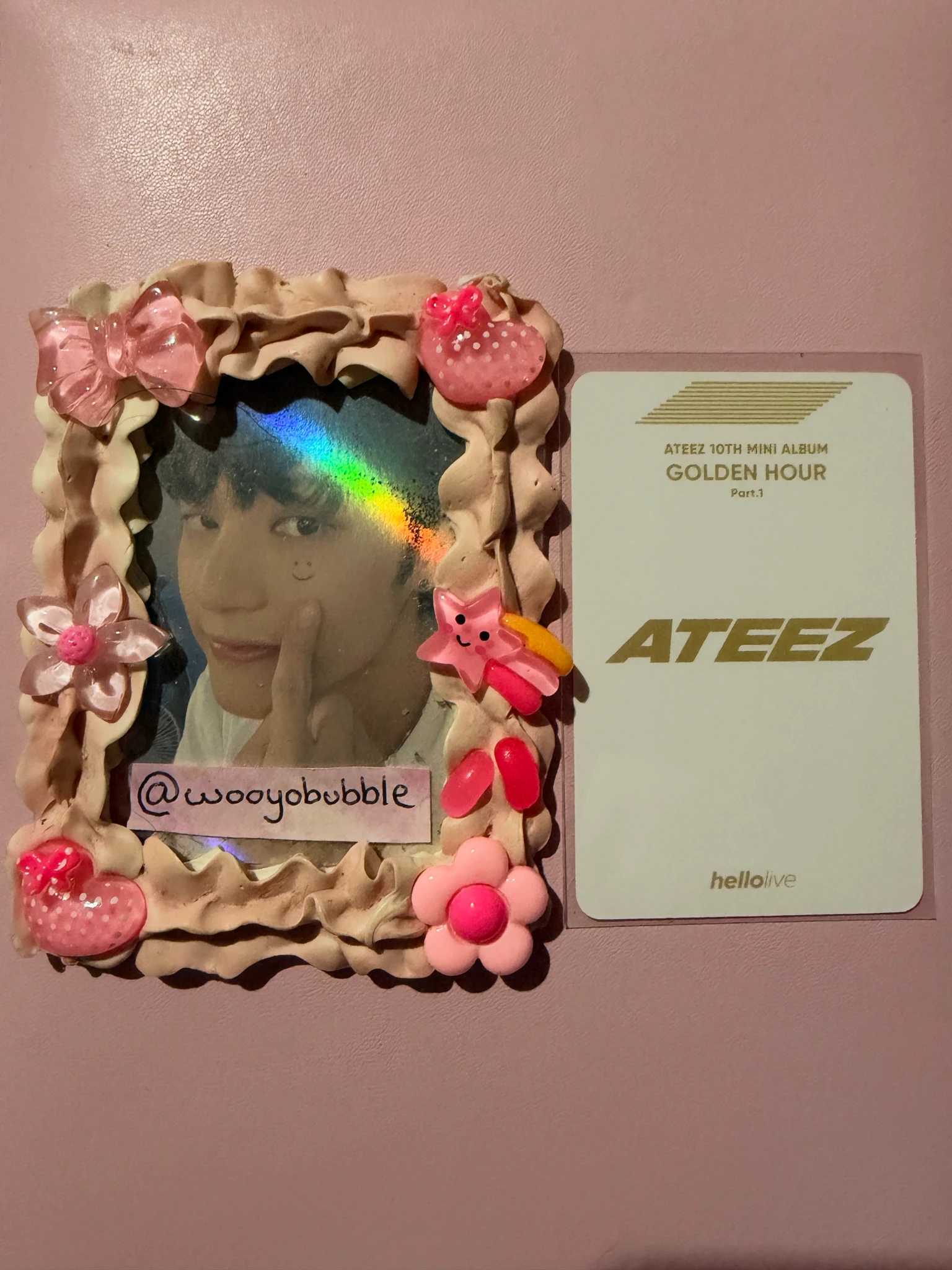 ATEEZ Wooyoung ATEEZ - Wooyoung - Golden Hour : Part.1 Album hellolive pob (pre-order benefit) listing photo 2