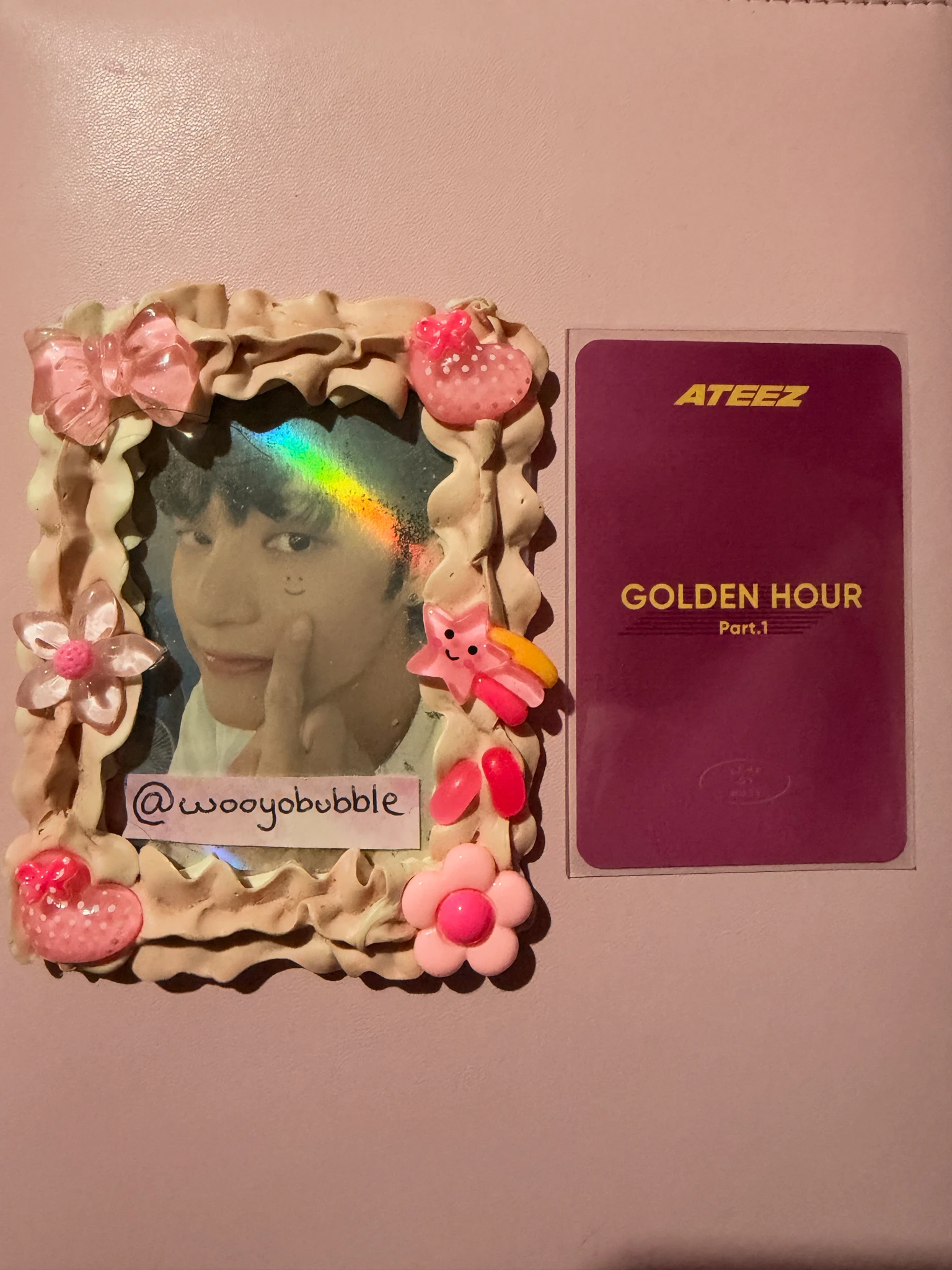 ATEEZ Wooyoung ATEEZ - Wooyoung - Golden Hour : Part.1 Album pob (pre-order benefit) dear my muse (dmm) listing photo 2