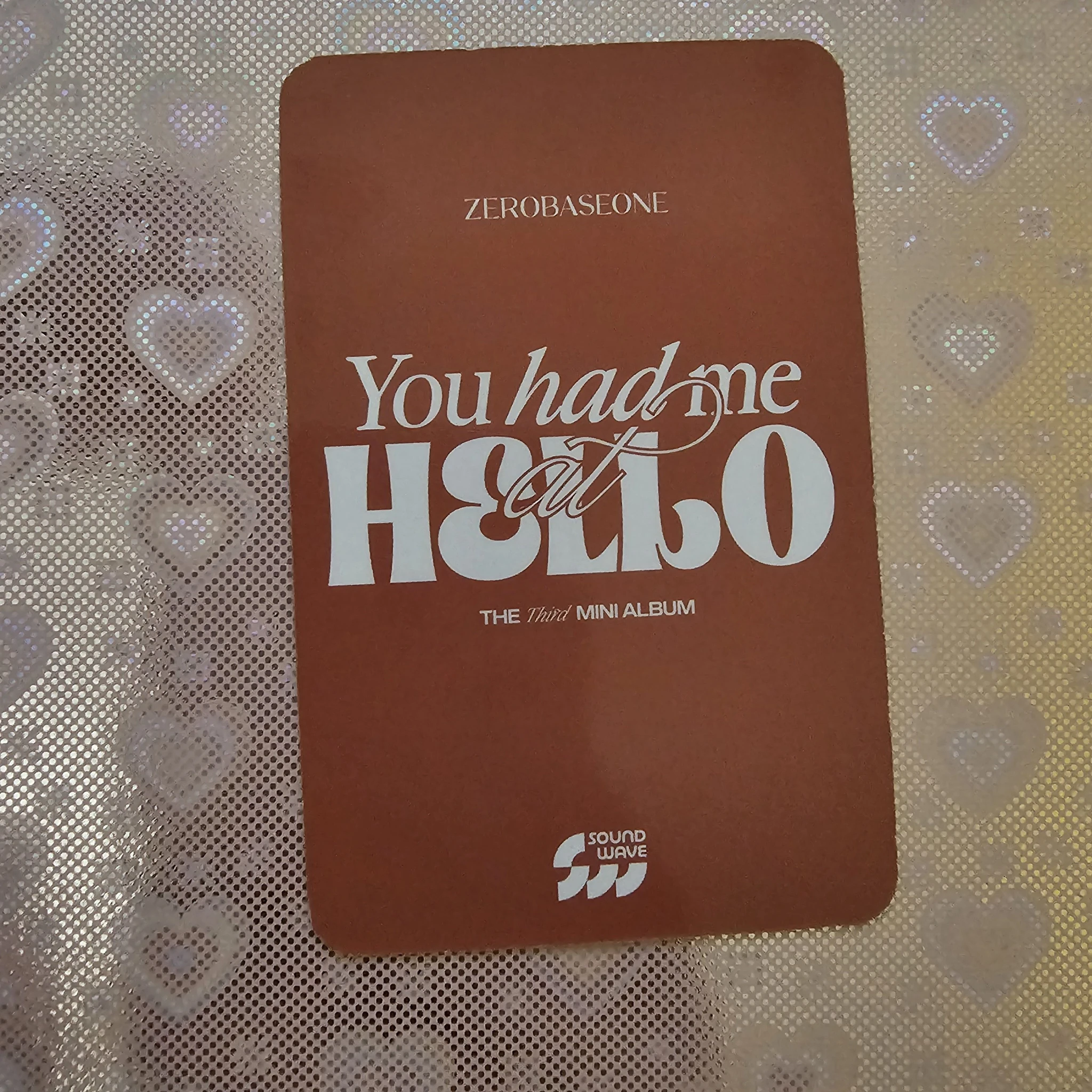ZEROBASEONE Ricky ZEROBASEONE - Ricky - You had me at HELLO Album pob (pre-order benefit) soundwave listing photo 2