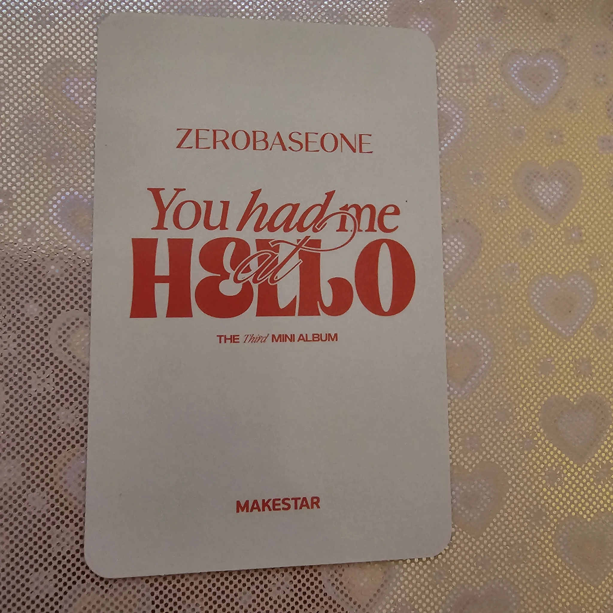 ZEROBASEONE Ricky ZEROBASEONE - Ricky - You had me at HELLO Album pob (pre-order benefit) makestar zerose version listing photo 2