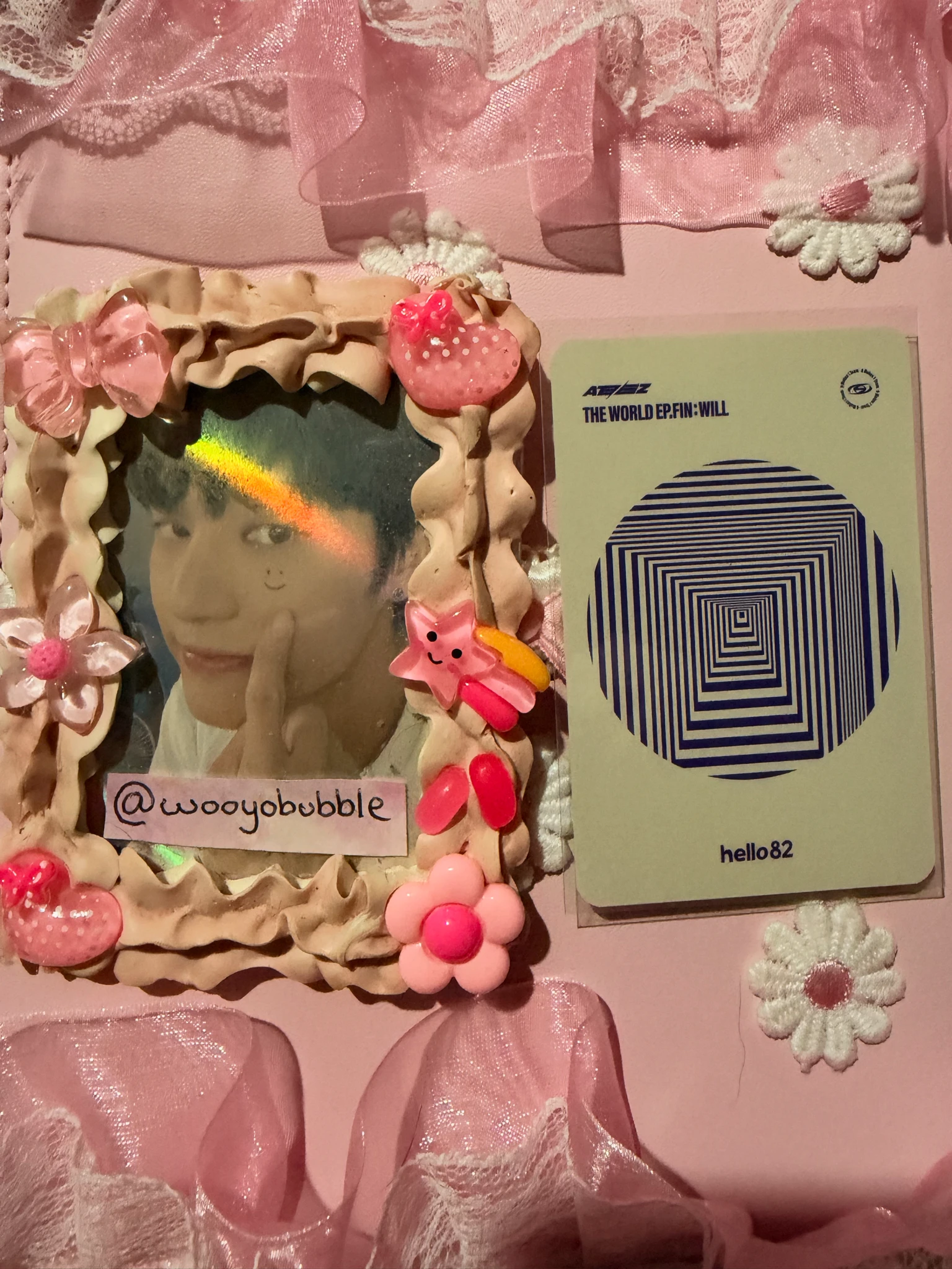 ATEEZ Wooyoung ATEEZ - Wooyoung - THE WORLD EP.FIN: WILL Album los angeles hello82 fansign listing photo 2