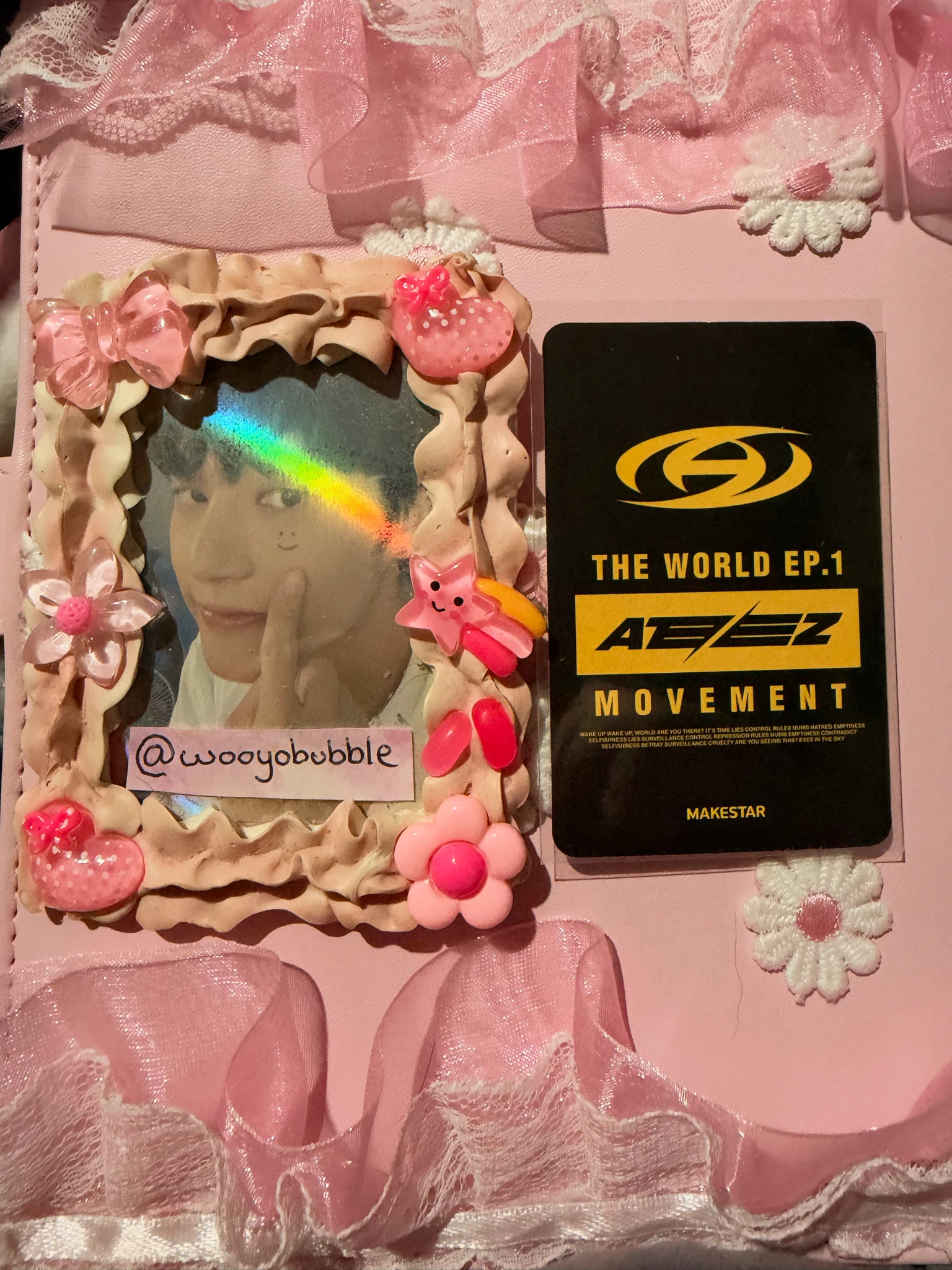 ATEEZ Wooyoung ATEEZ - Wooyoung - THE WORLD EP.1 : MOVEMENT Album makestar fansign round 2 listing photo 2
