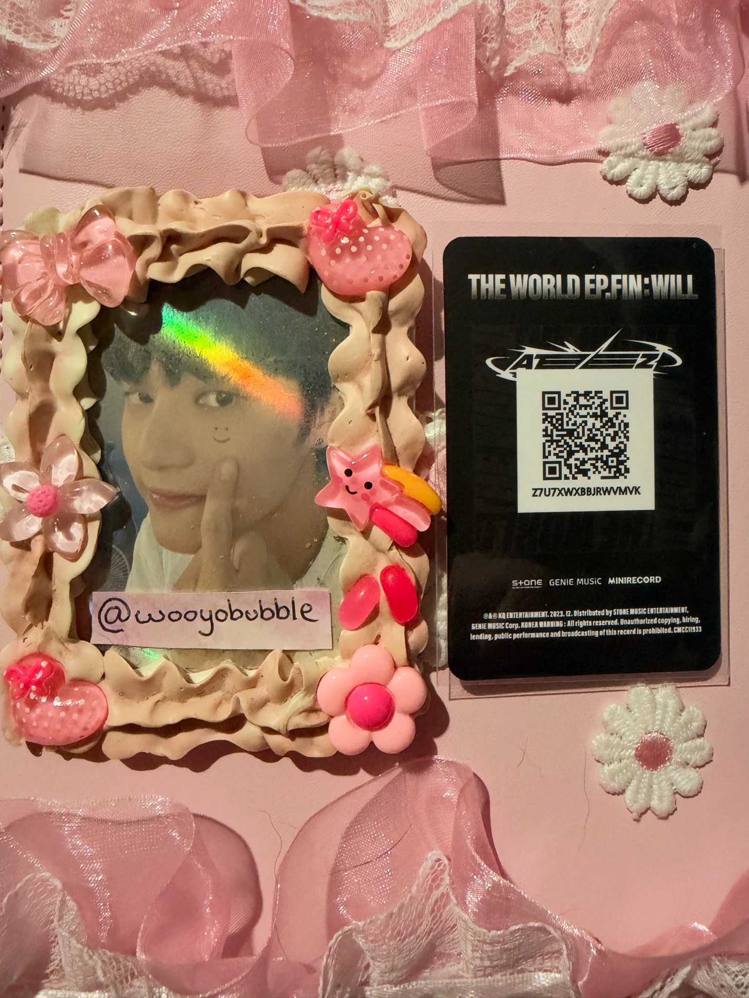 ATEEZ Wooyoung ATEEZ - Wooyoung - THE WORLD EP.FIN: WILL Album platform version album photocard qr card listing photo 2