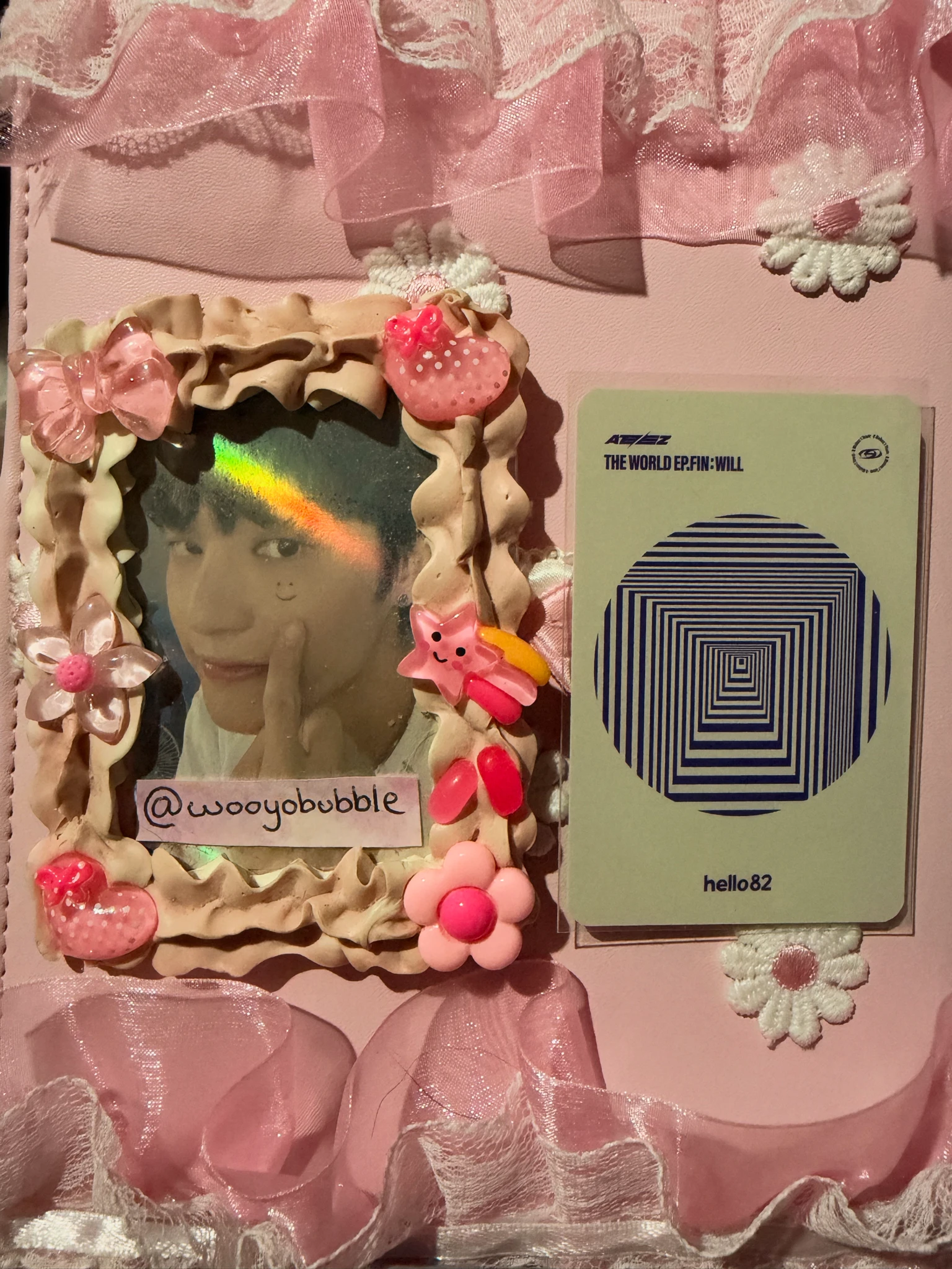 ATEEZ Wooyoung ATEEZ - Wooyoung - THE WORLD EP.FIN: WILL Album los angeles hello82 fansign listing photo 2