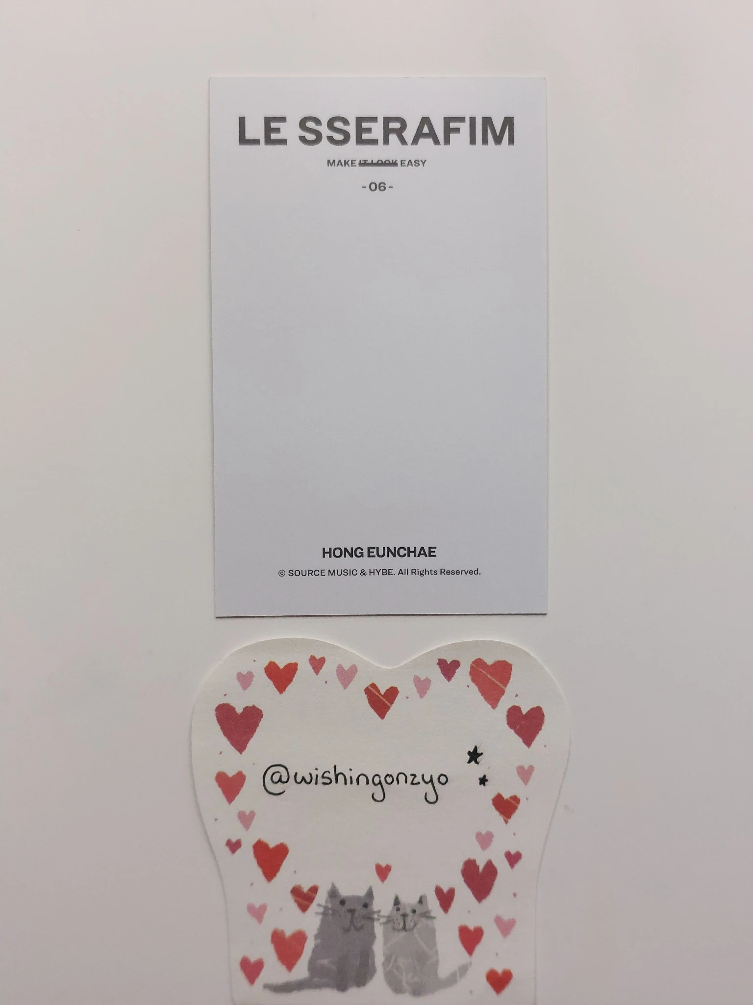 LE SSERAFIM Hong Eunchae LE SSERAFIM - Hong Eunchae - LE SSERAFIM 2024 S/S POP UP Other trading card instant photo polaroid listing photo 2
