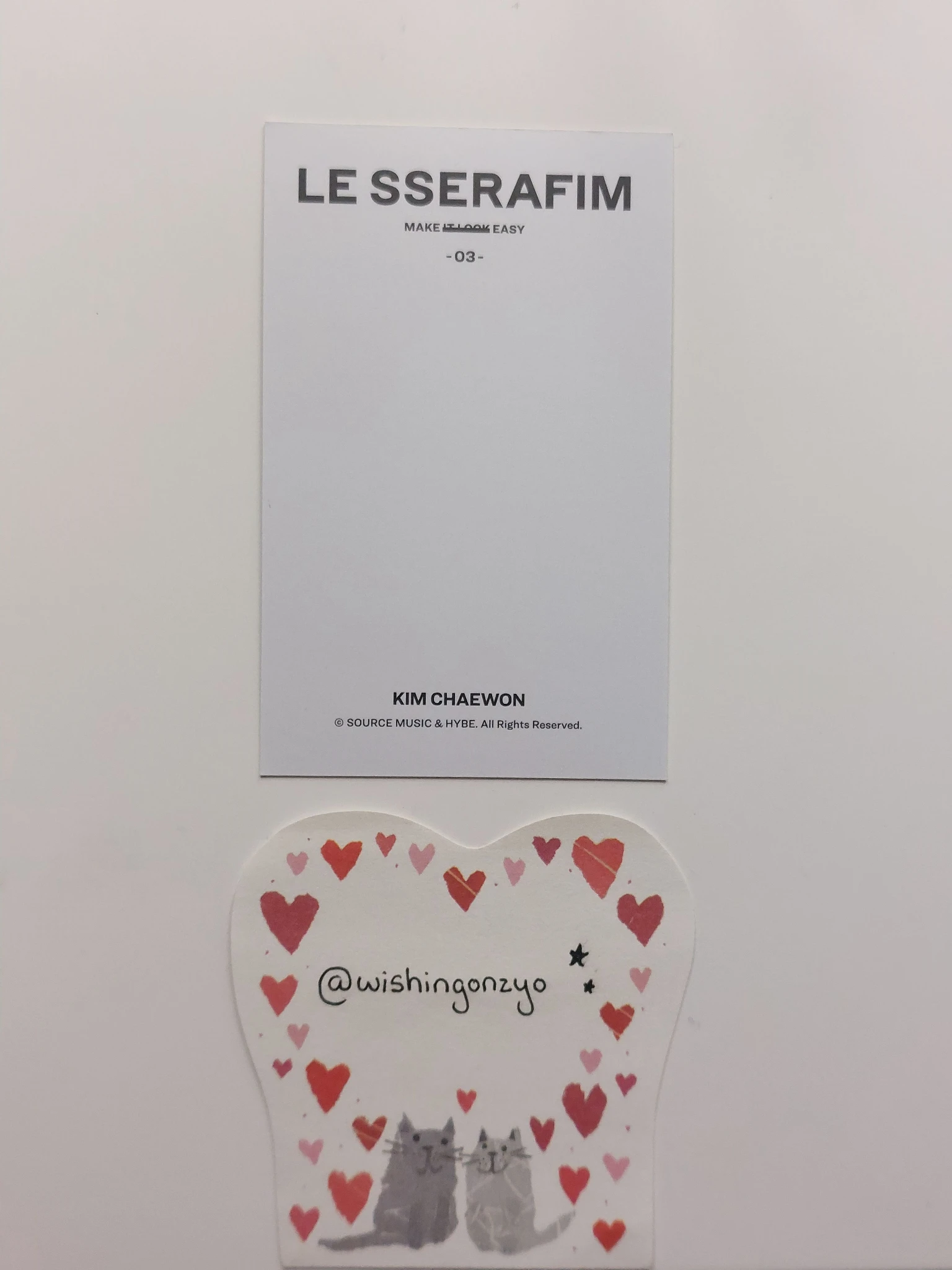 LE SSERAFIM Kim Chaewon LE SSERAFIM - Kim Chaewon - LE SSERAFIM 2024 S/S POP UP Other instant photo polaroid trading card listing photo 2
