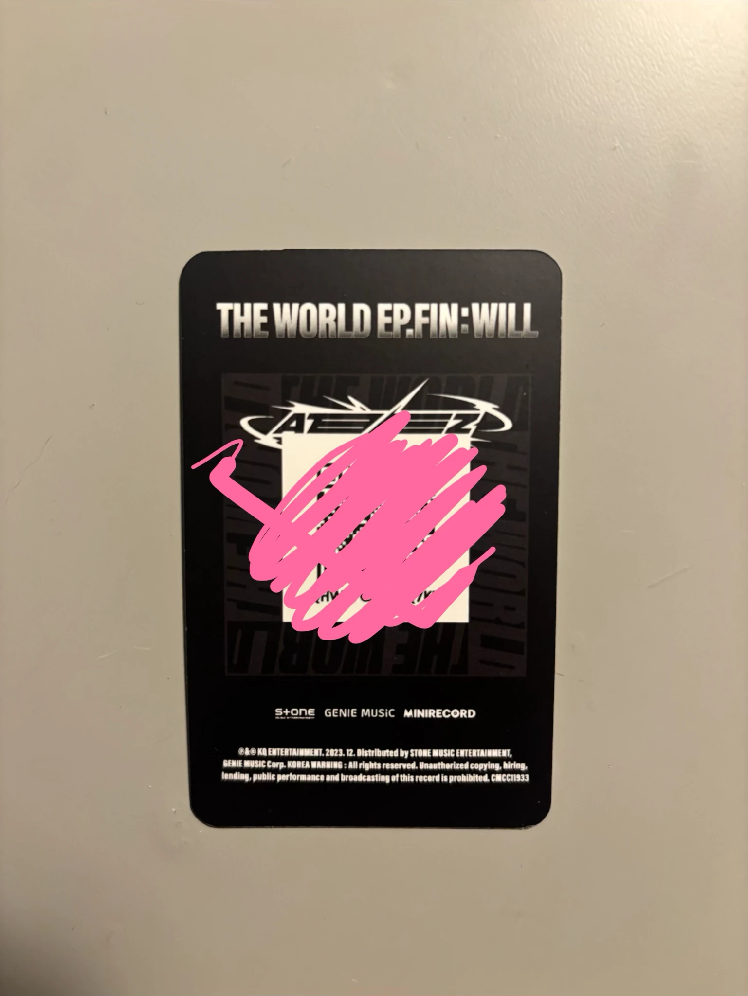 ATEEZ Hongjoong ATEEZ - Hongjoong - THE WORLD EP.FIN: WILL Album platform ver. mini photocard qr card listing photo 2
