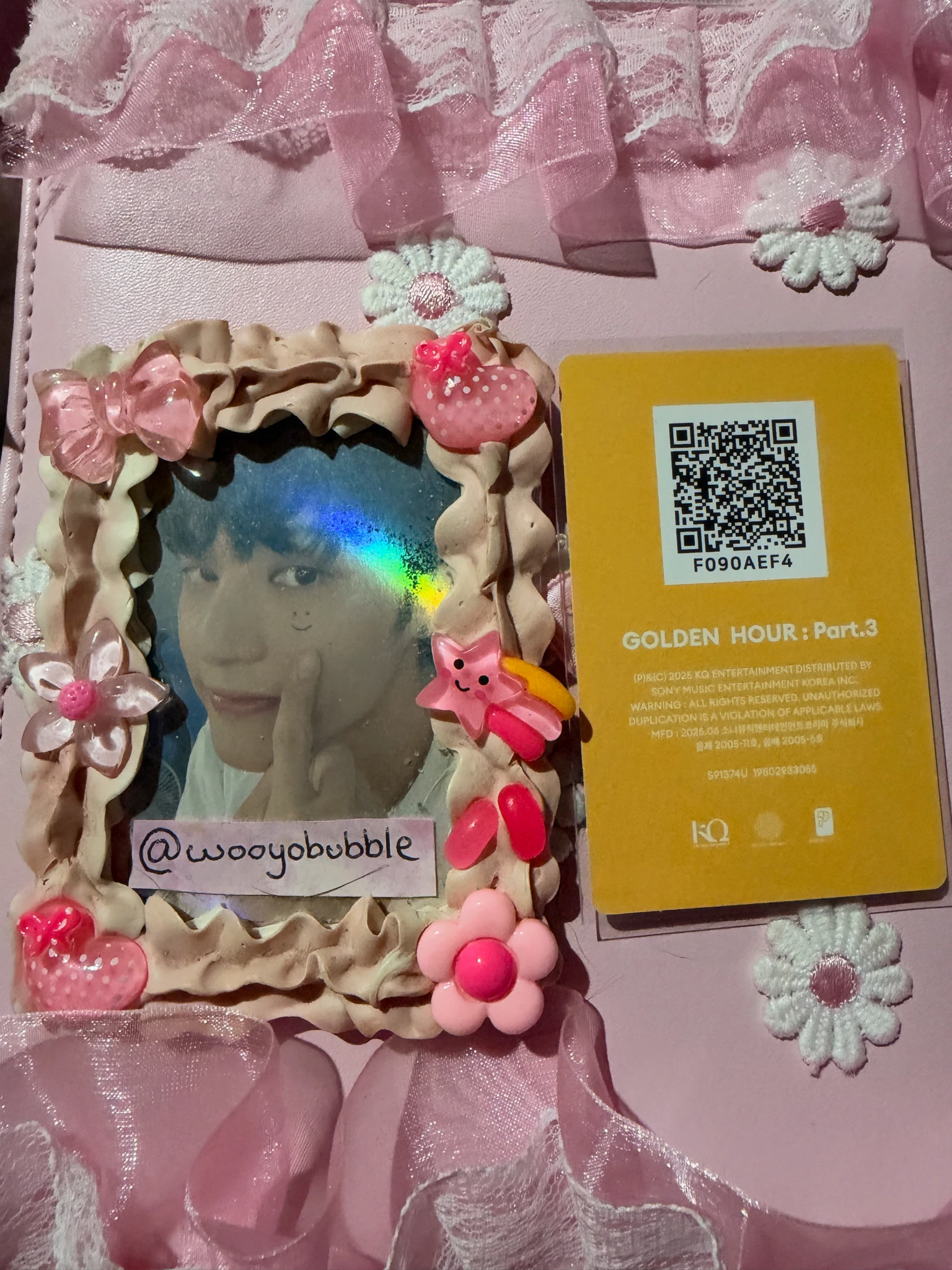 ATEEZ Wooyoung ATEEZ - Wooyoung - Golden Hour : Part.3 Album poca album qr ver. 1 listing photo 2