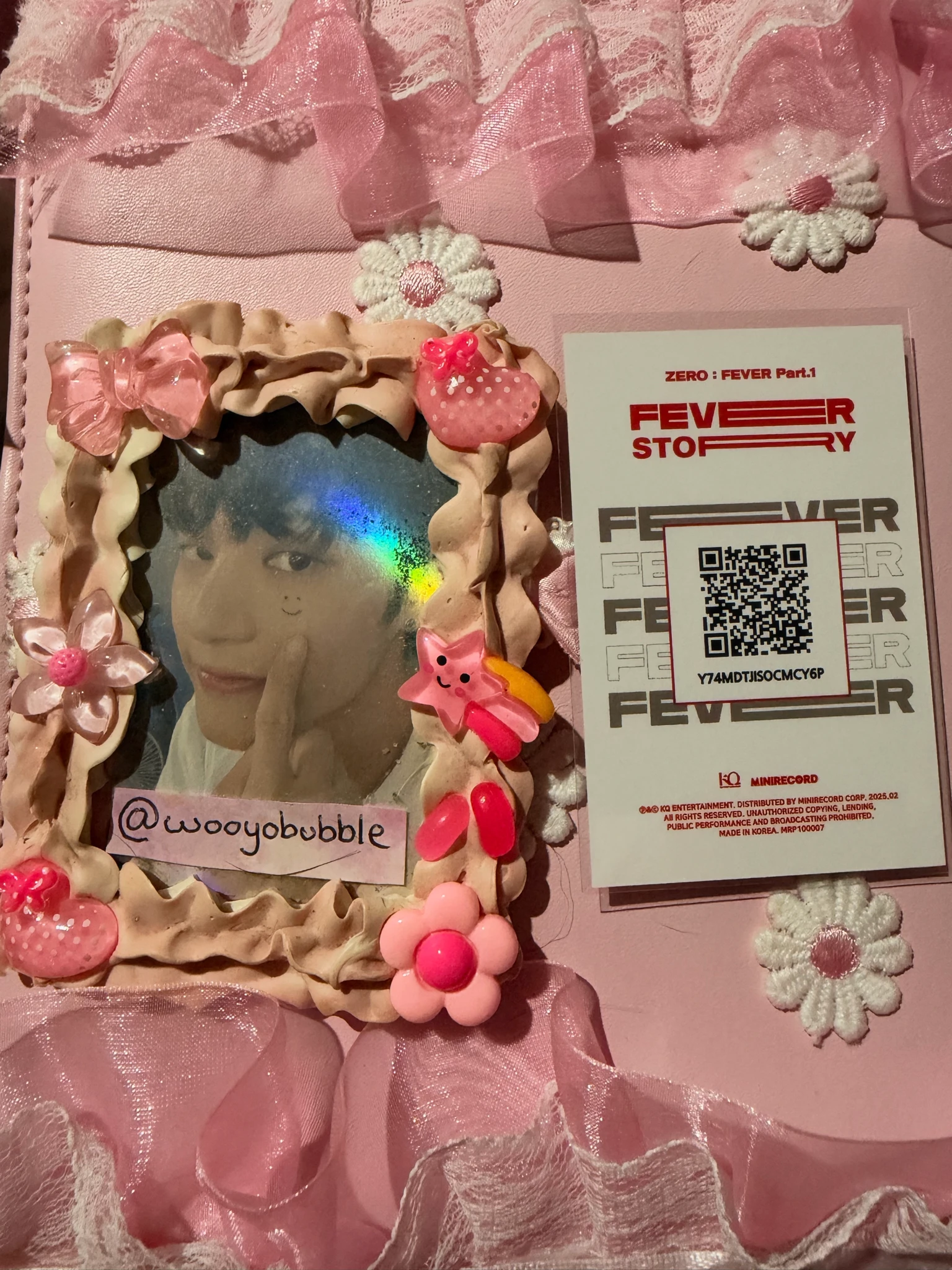 ATEEZ Wooyoung ATEEZ - Wooyoung - ZERO : FEVER Part.1 Album album photocard Platform Diary ver. qr card listing photo 2