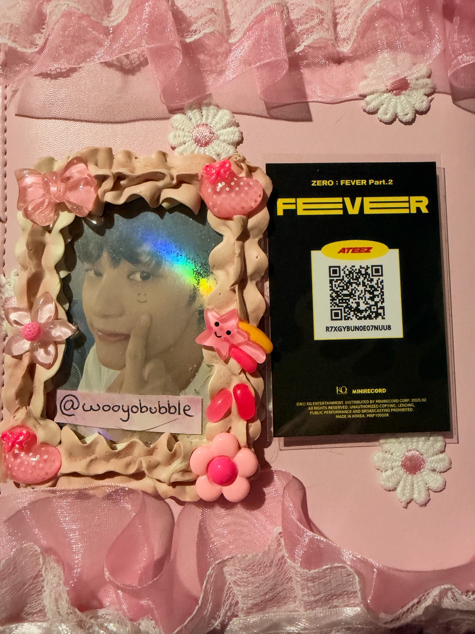 ATEEZ Wooyoung ATEEZ - Wooyoung - ZERO : FEVER Part.2 Album platform version diary version qr card listing photo 2