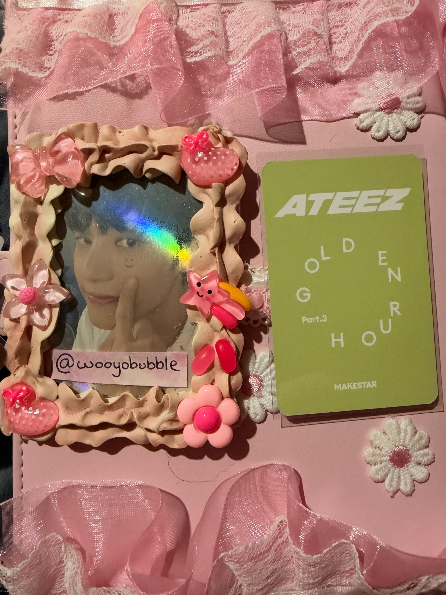 ATEEZ Wooyoung ATEEZ - Wooyoung - Golden Hour : Part.3 Album pre-order benefit (pob) makestar listing photo 2